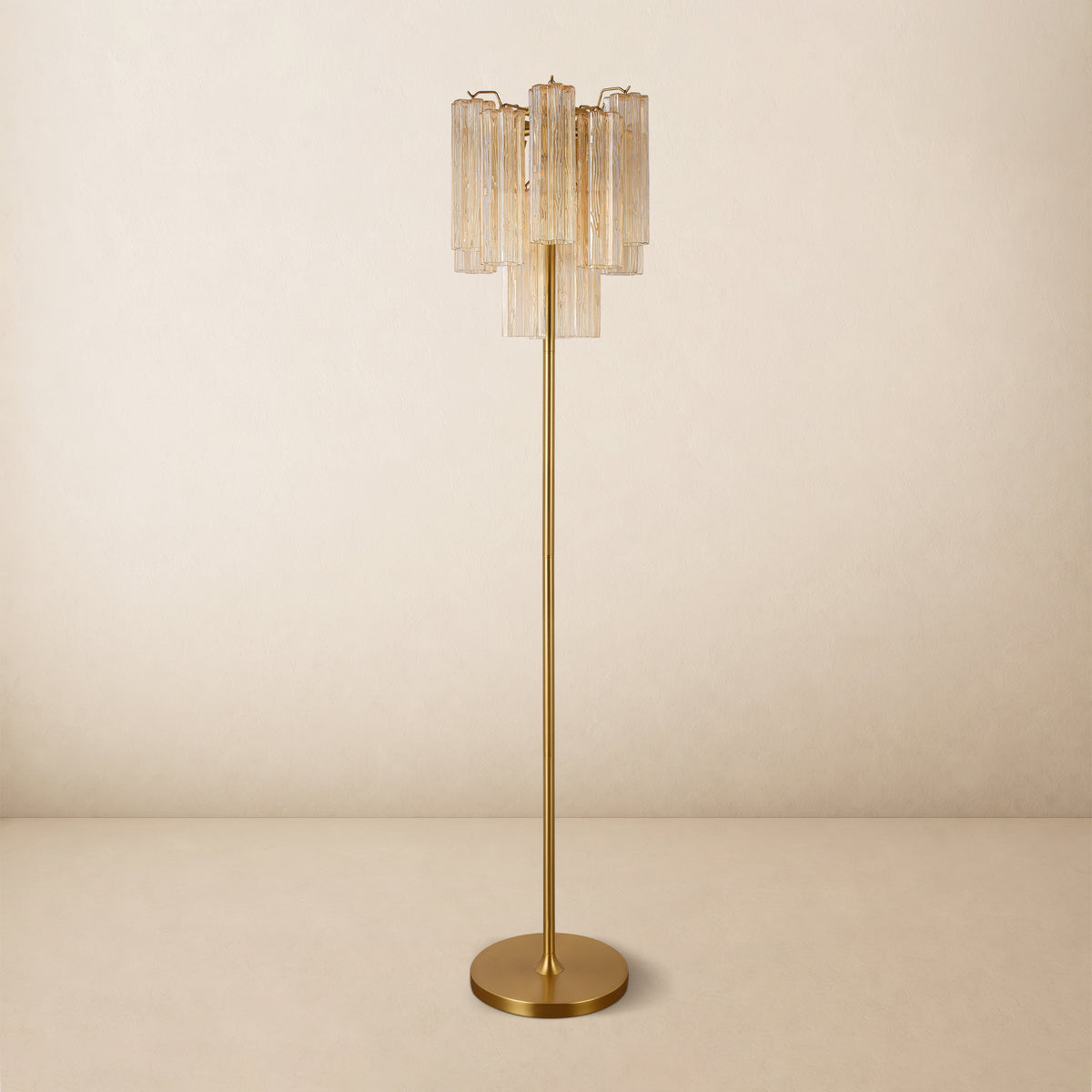 Lumeris Glass Tiered Floor Lamp 13.7"D