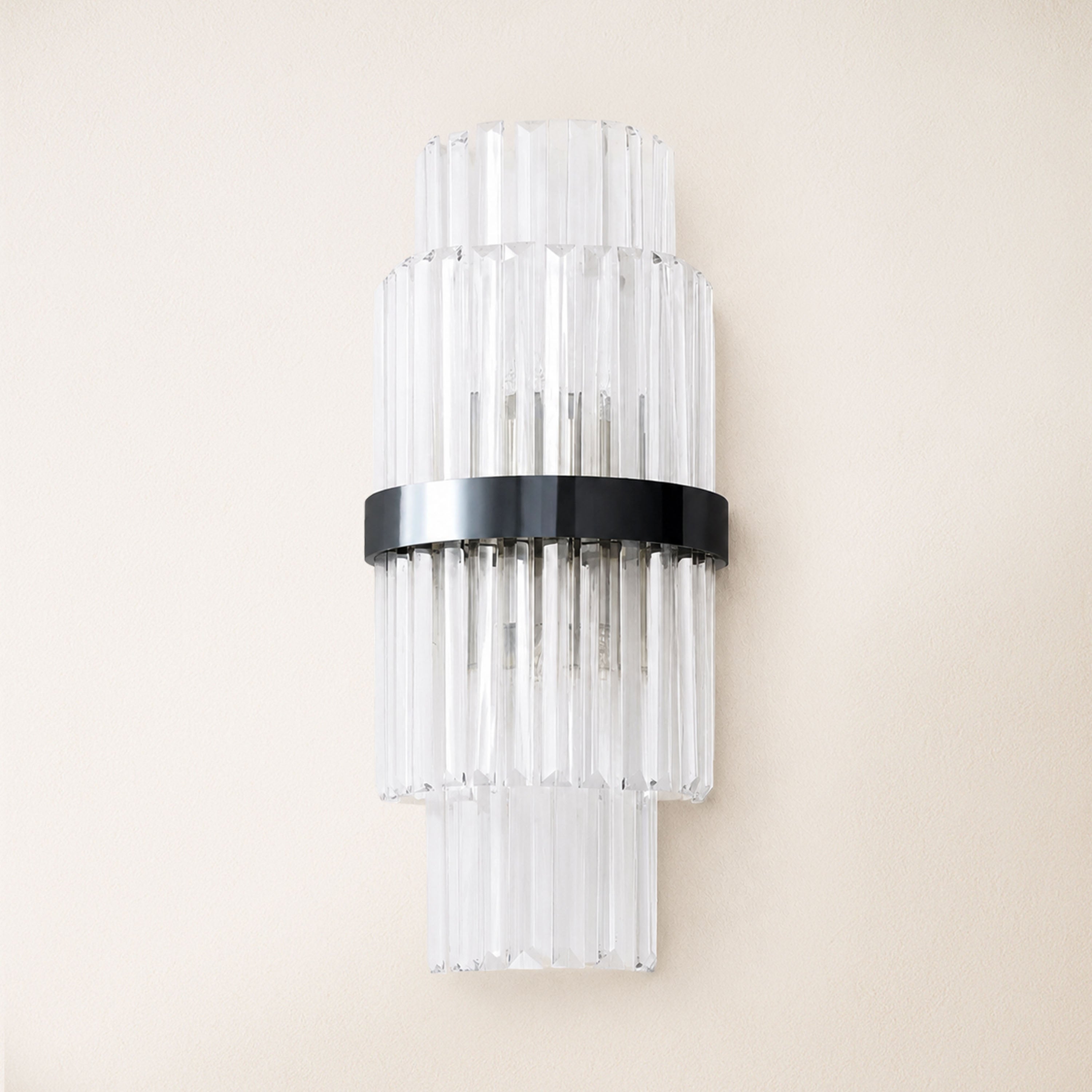 Oryana Crystal Icicle 2-Tier Wall Sconce 7.9"