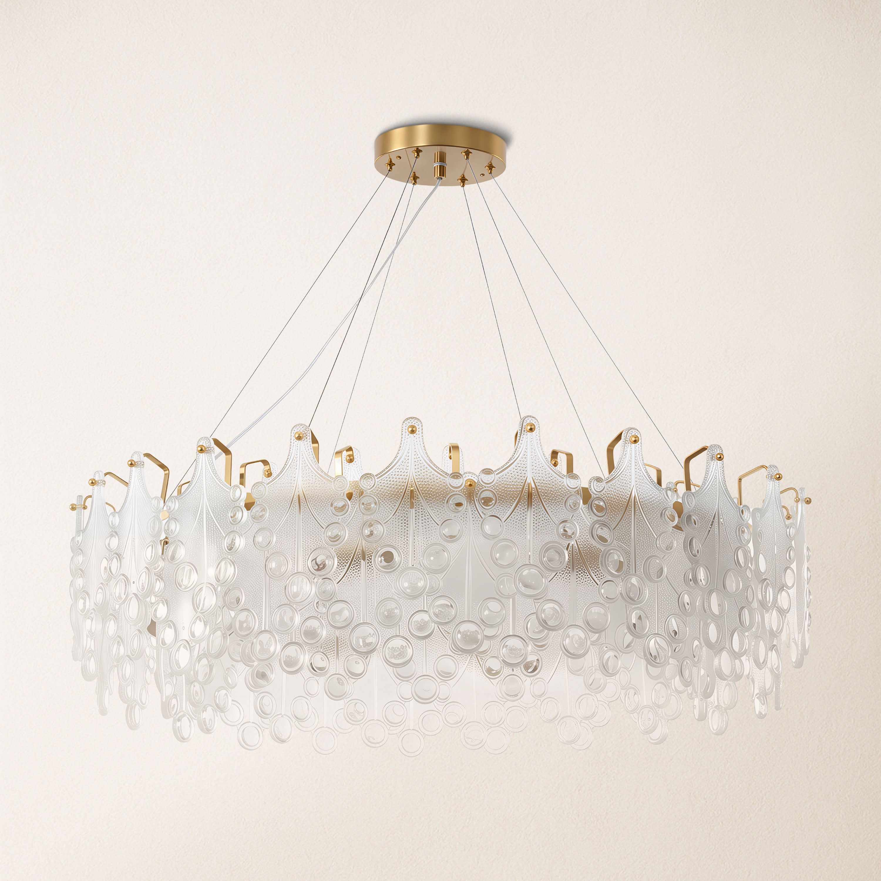 Veliora Layered Glass Chandelier