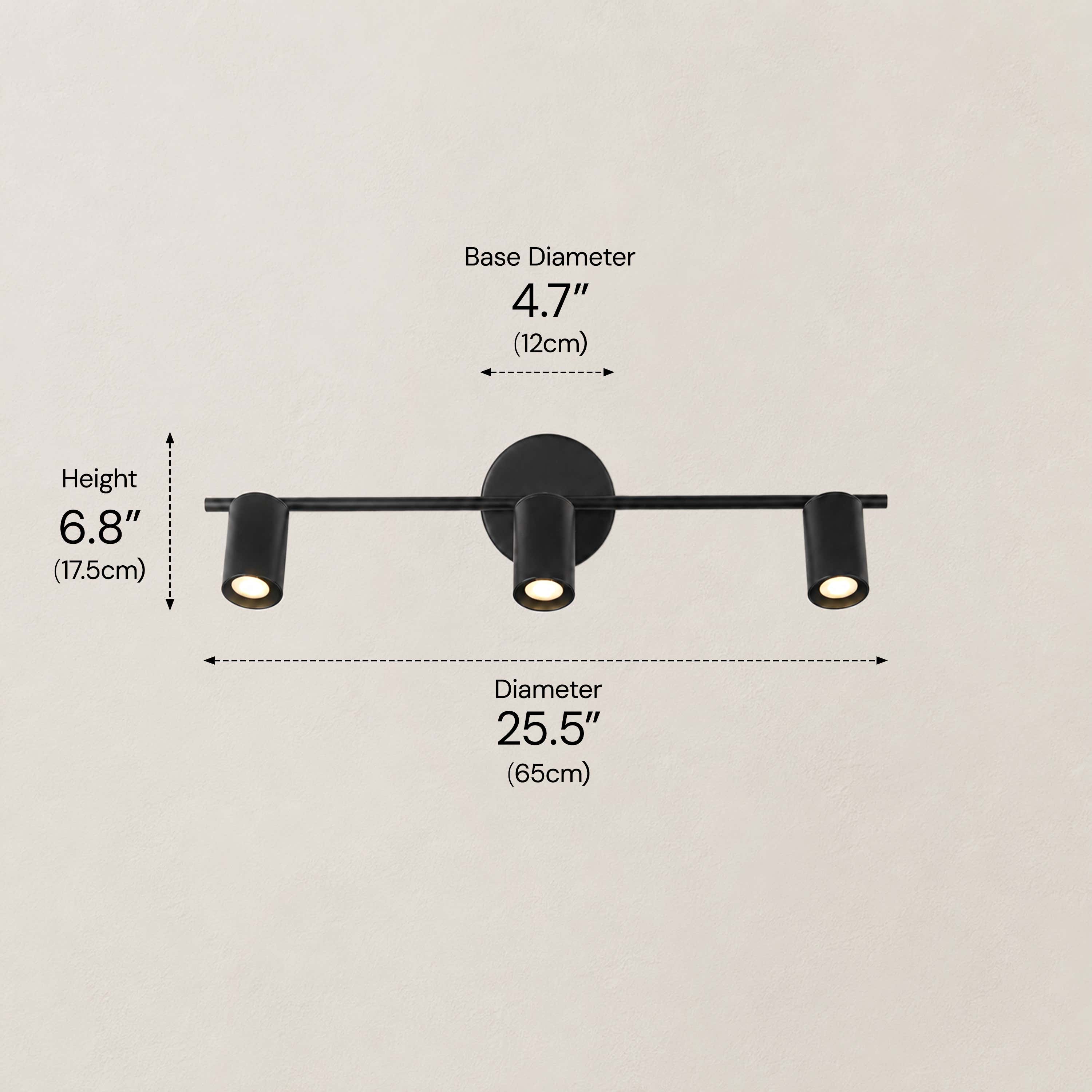 Erin Cylindrical 3-Light Wall Sconce