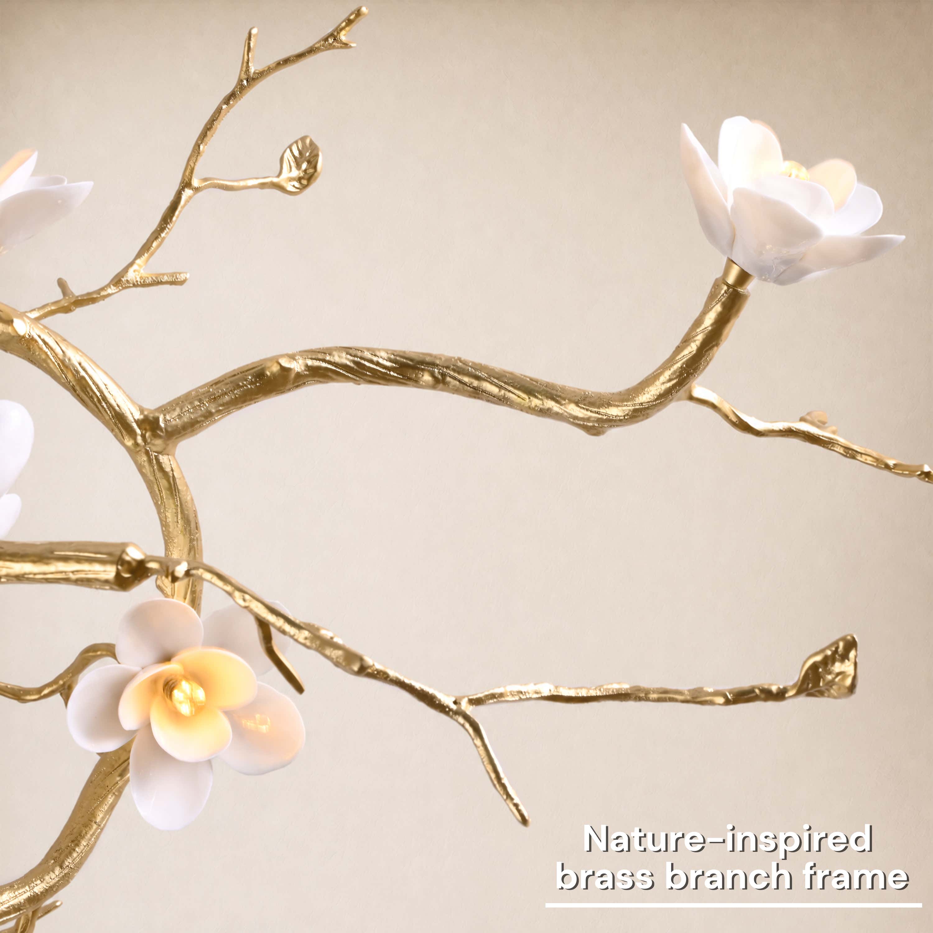 Floravine Ceramic Branch Chandelier 47.2"W
