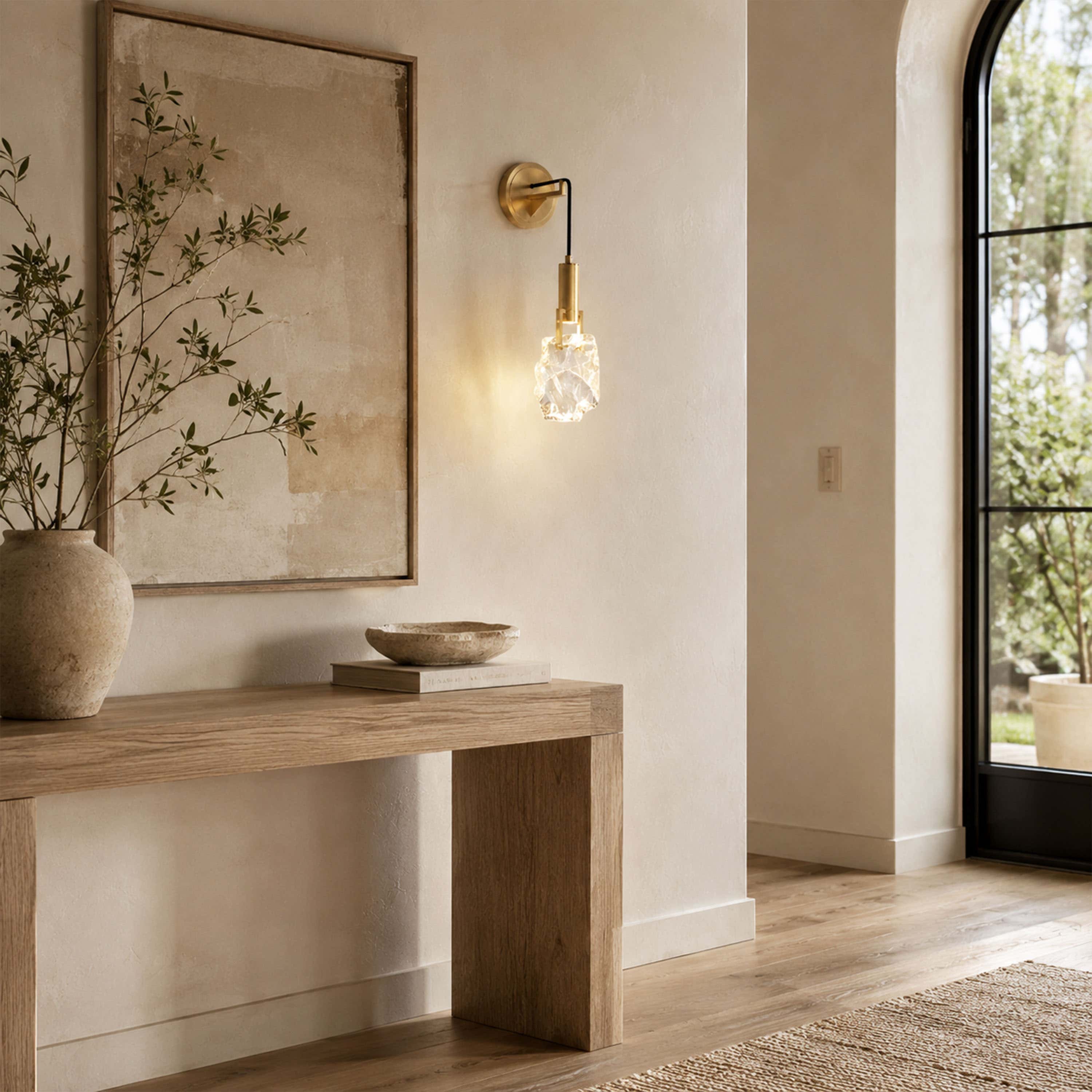 Irregular Crystal Shad Wall Sconce H28cm