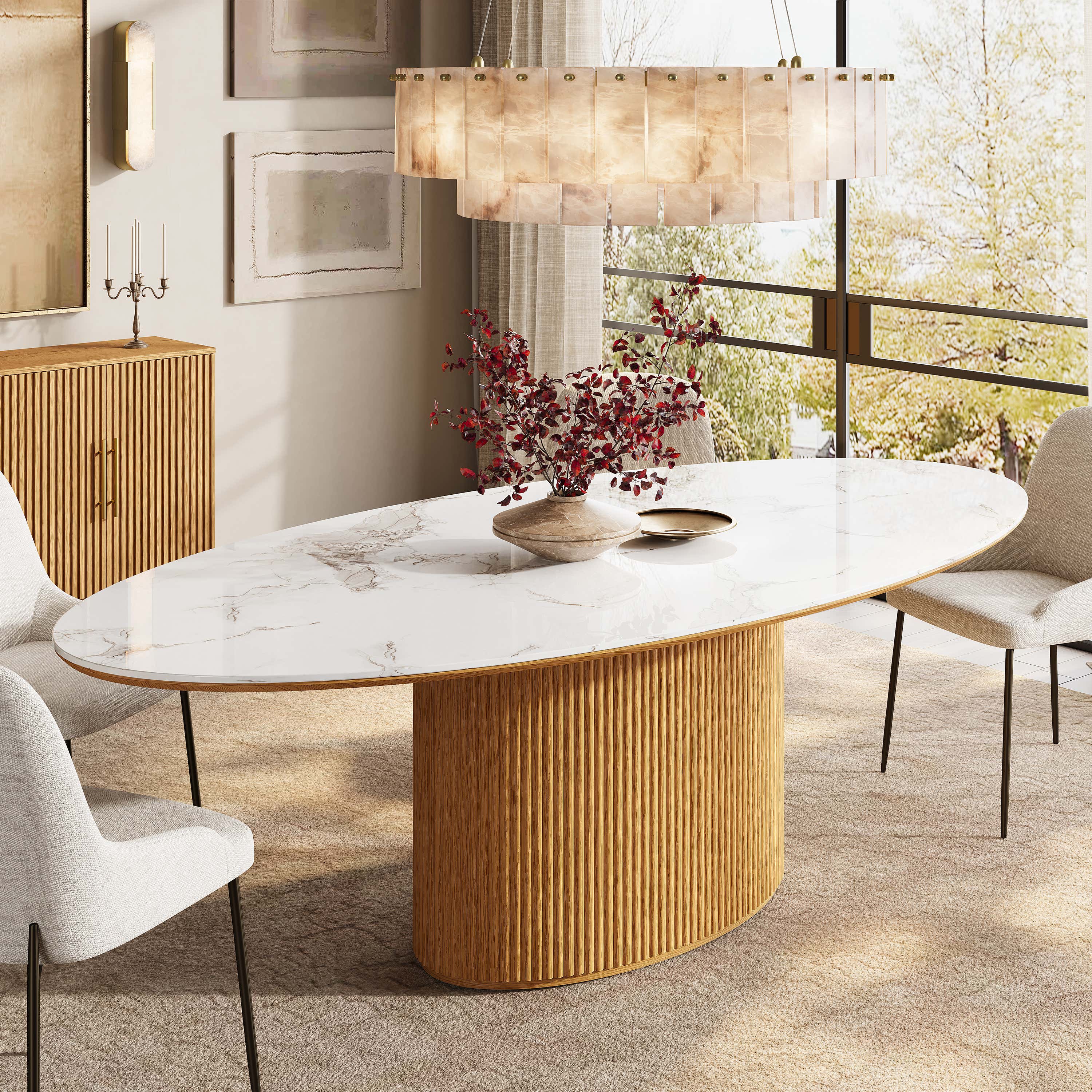 Marley Sintered Stone Dining Table 213cm