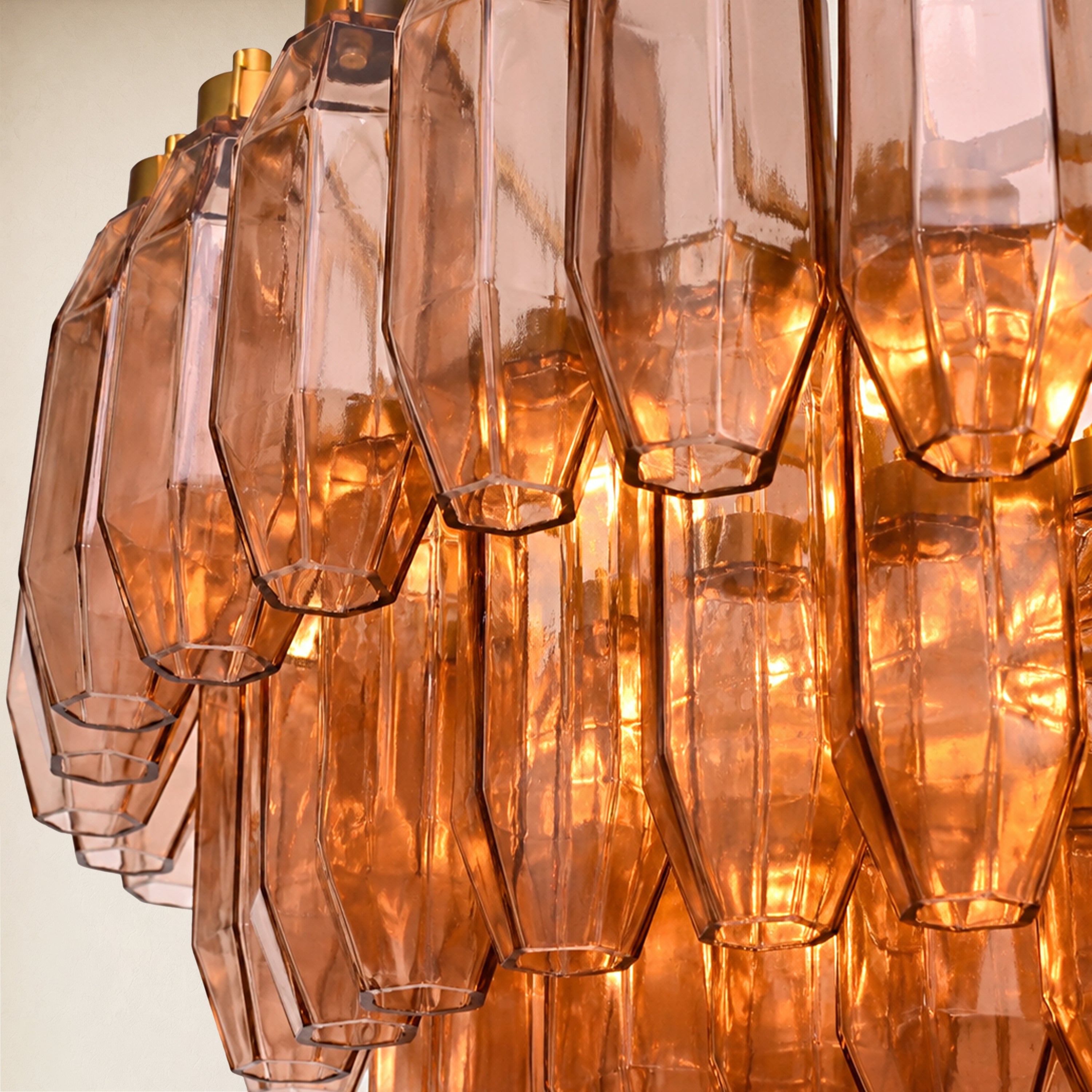 Celestial Drop Round Glass Chandelier 35.4"D