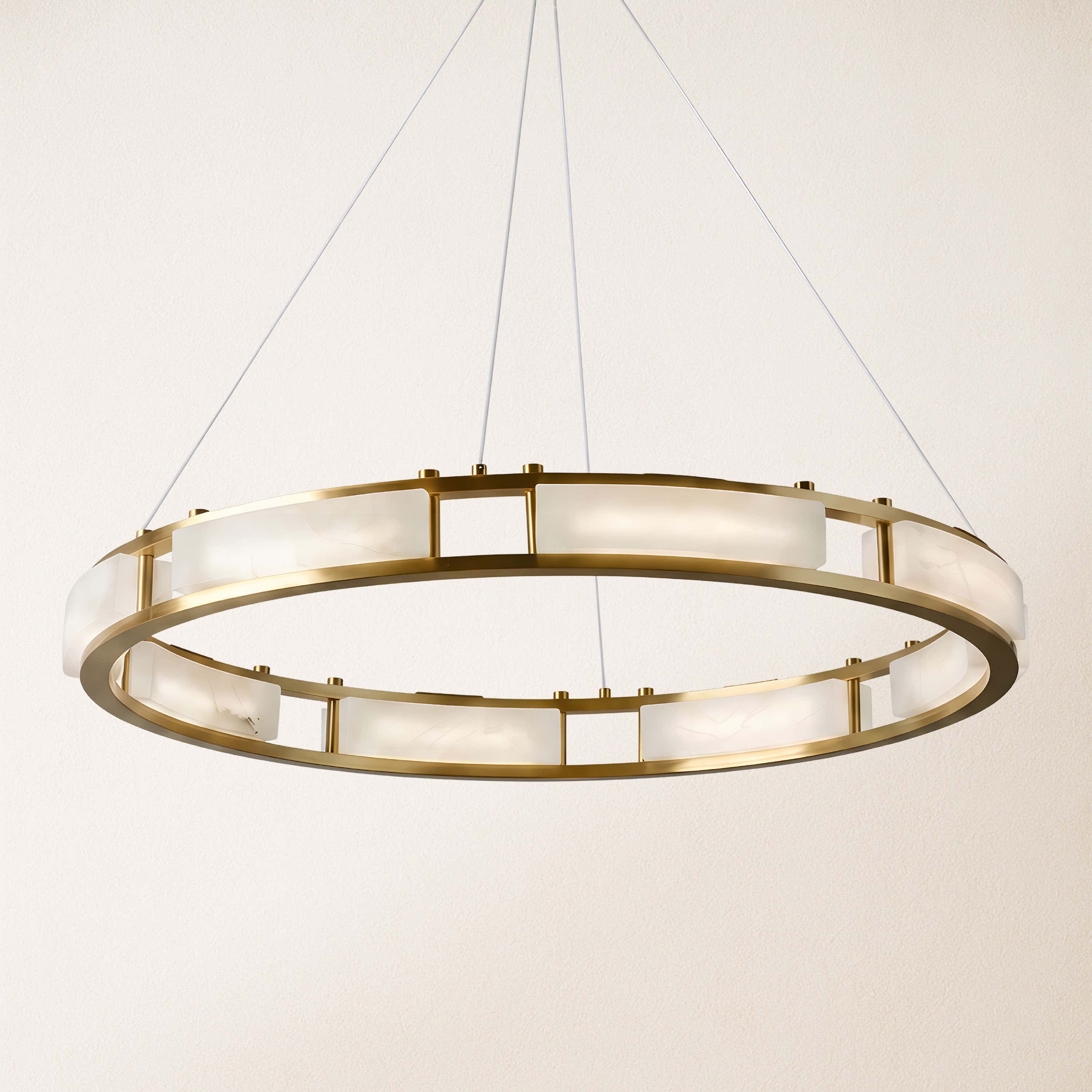 Serenique Qatar Alabaster Round Chandelier