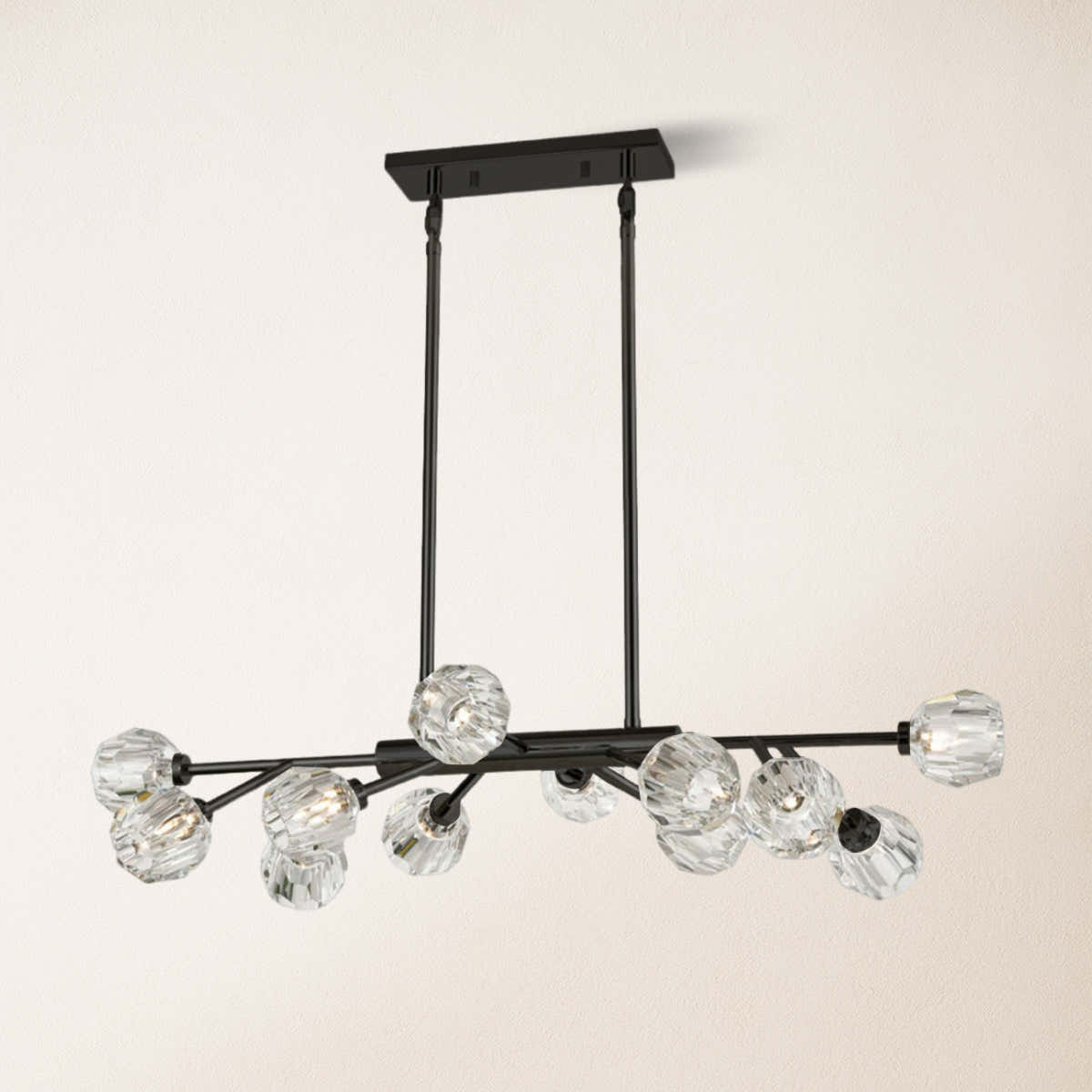 Parisian Crystal Linear Chandelier 122 cm L