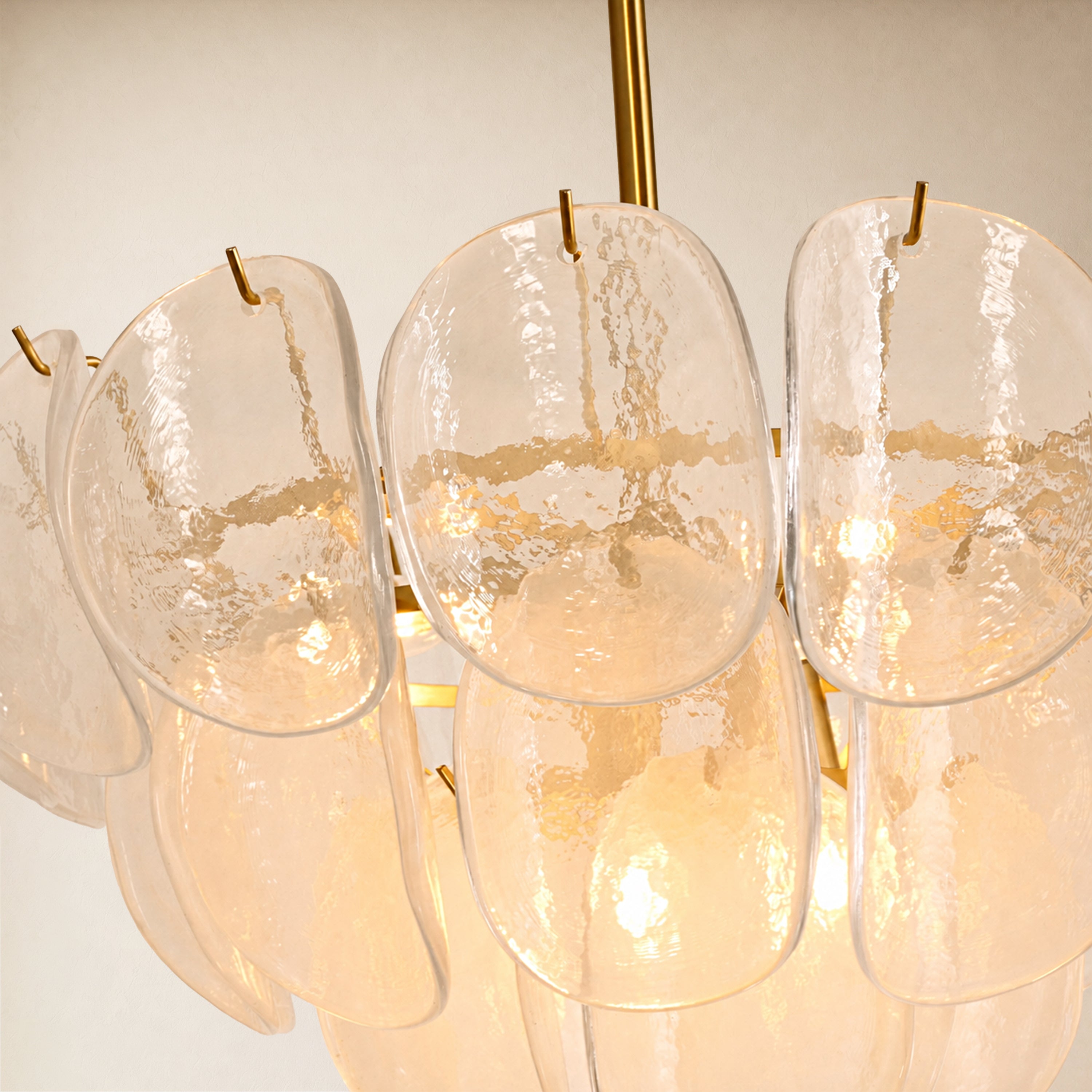 Aurevale Glass Disc Round Chandelier 22"D