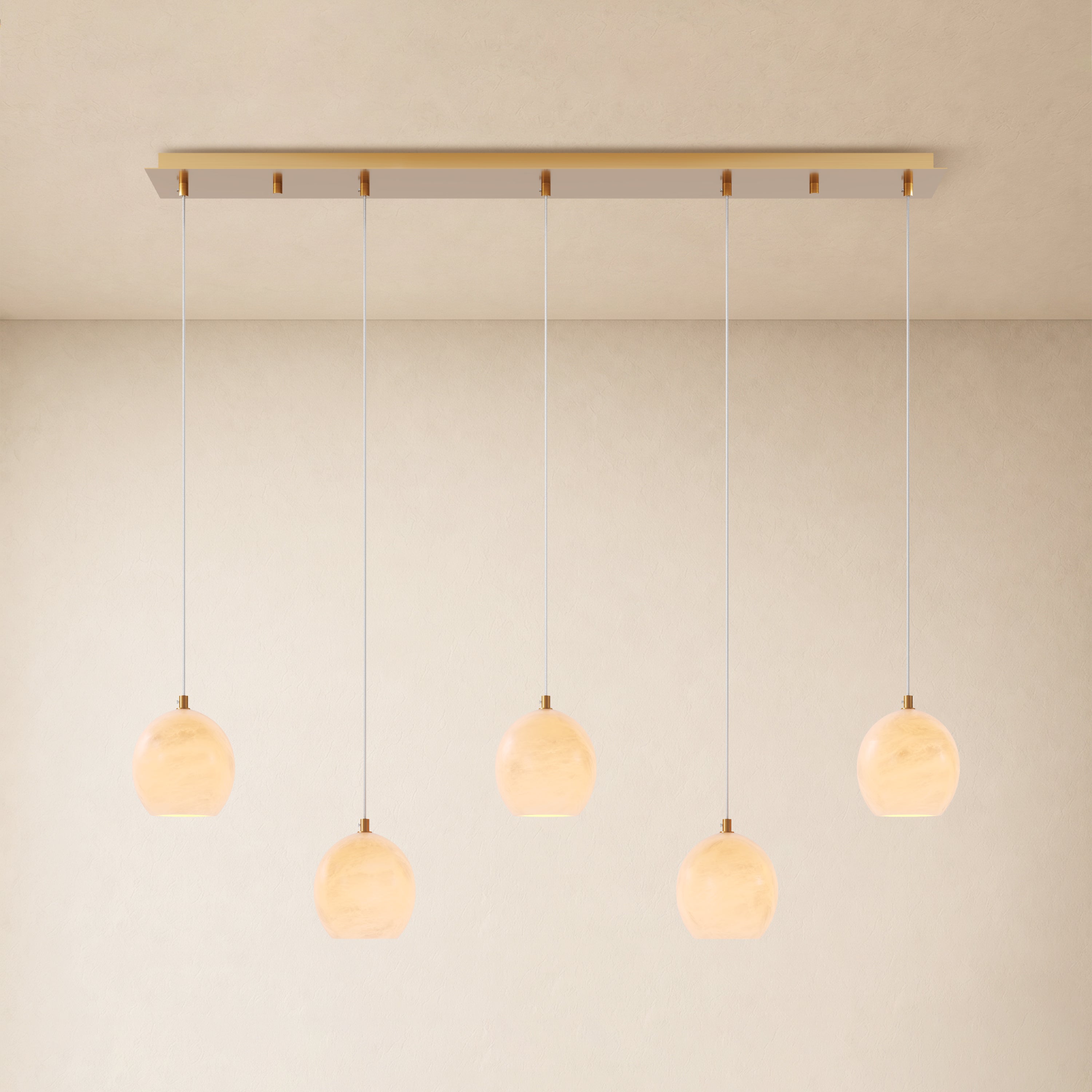 Quorvyn Resin Globe Linear Chandelier