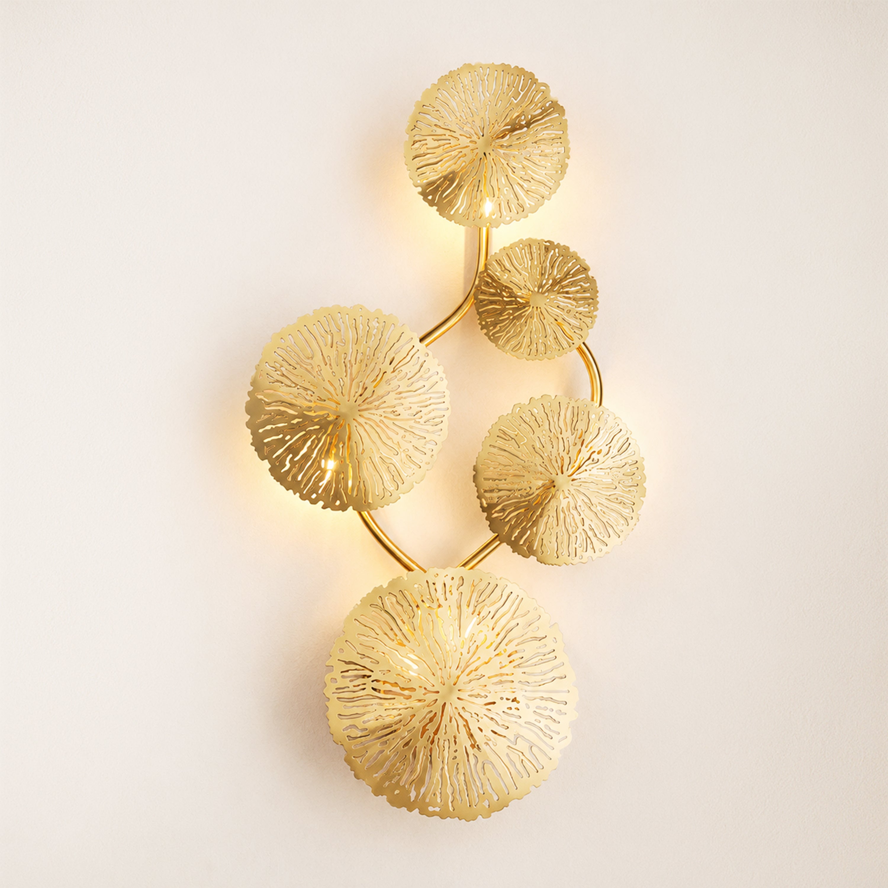 Sylira Metal Lotus Leaf Wall Sconce