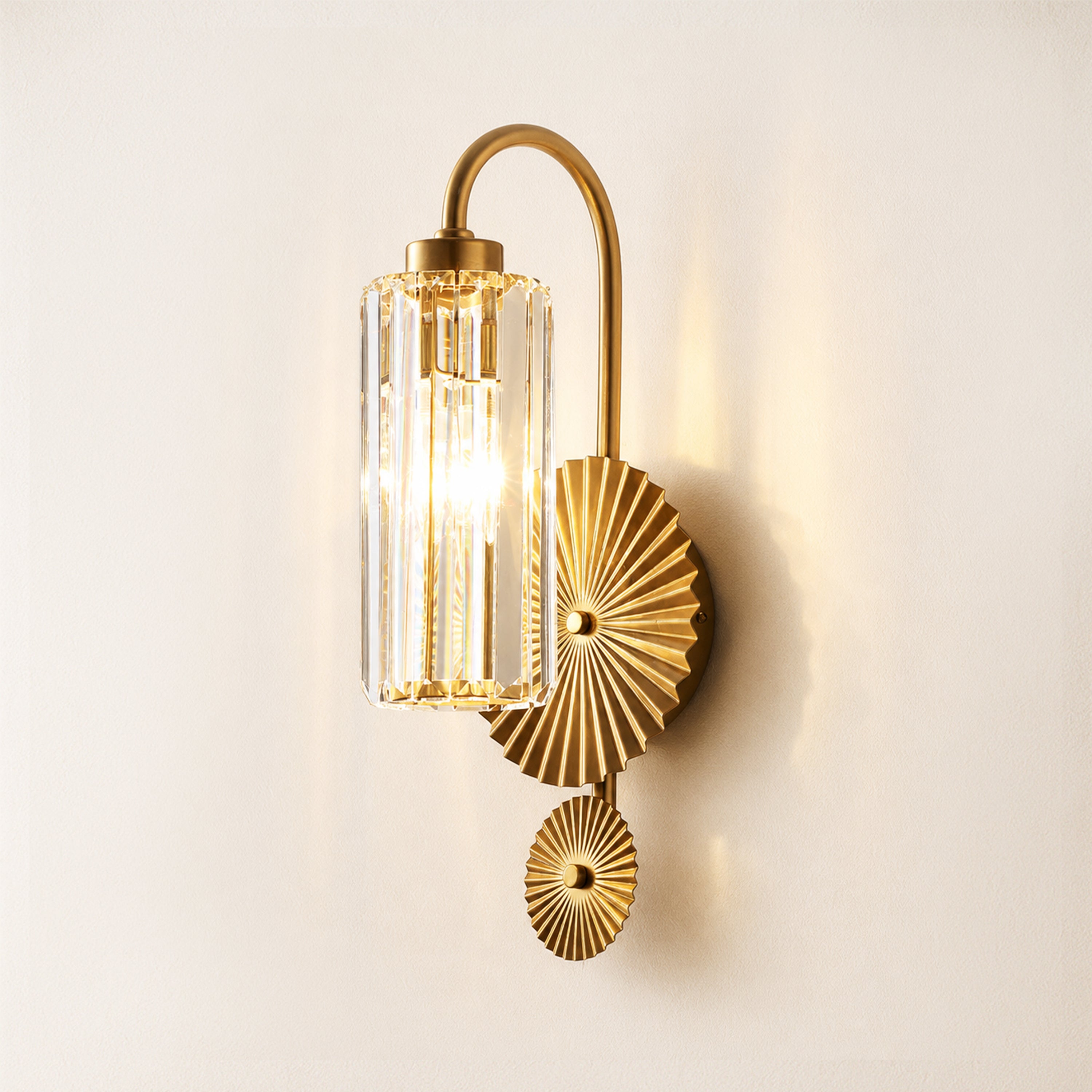 Plicate Crystal Wall Sconce