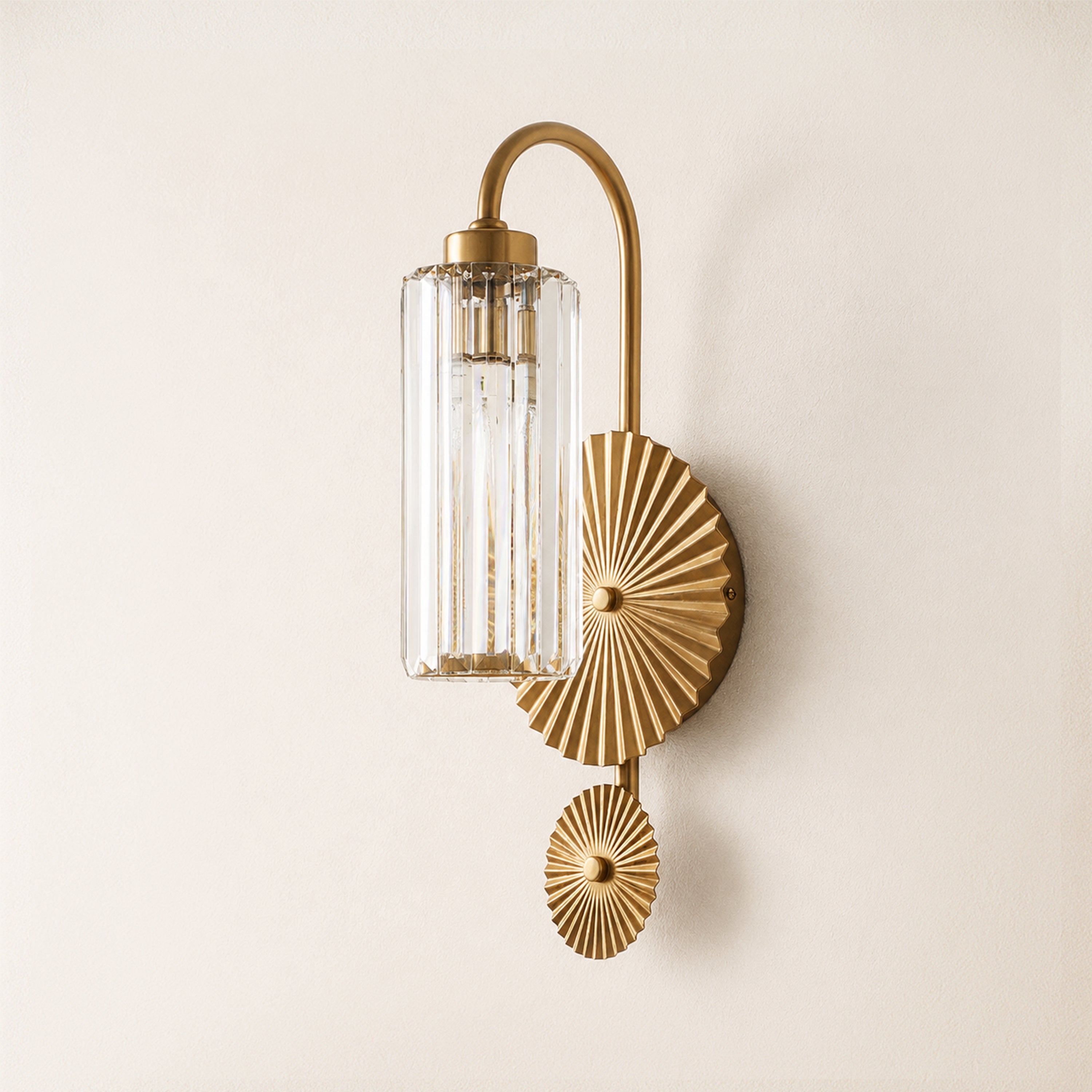Plicate Crystal Wall Sconce