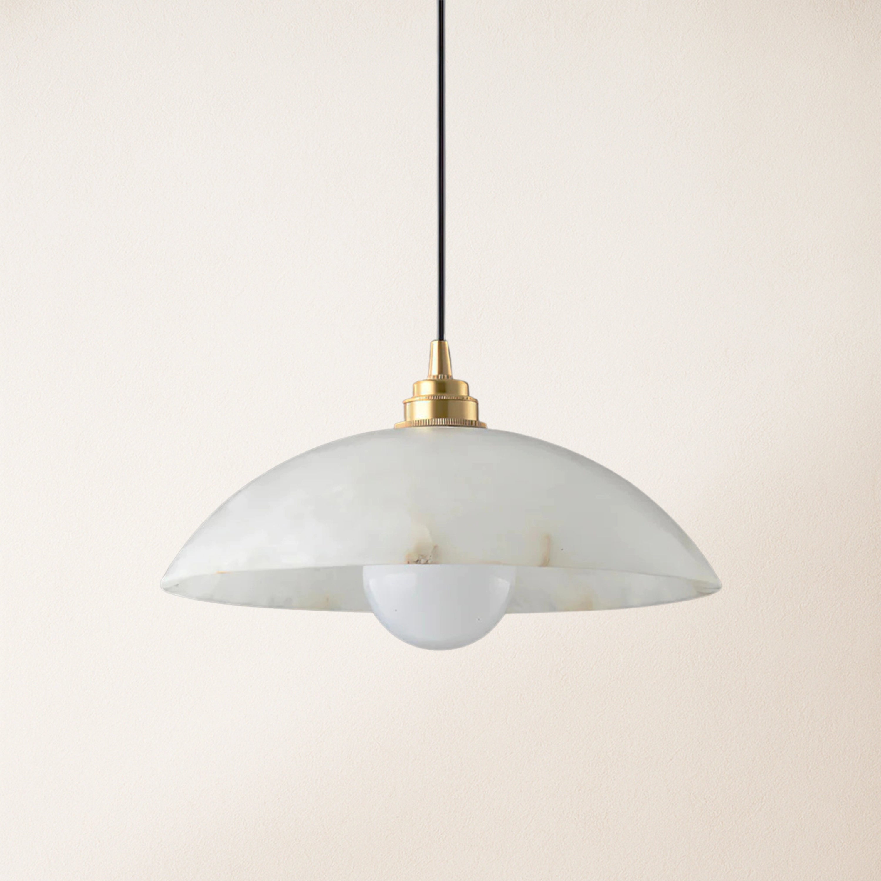 Dadaly Alabaster Modern Small Art Pendant 50.8cm D