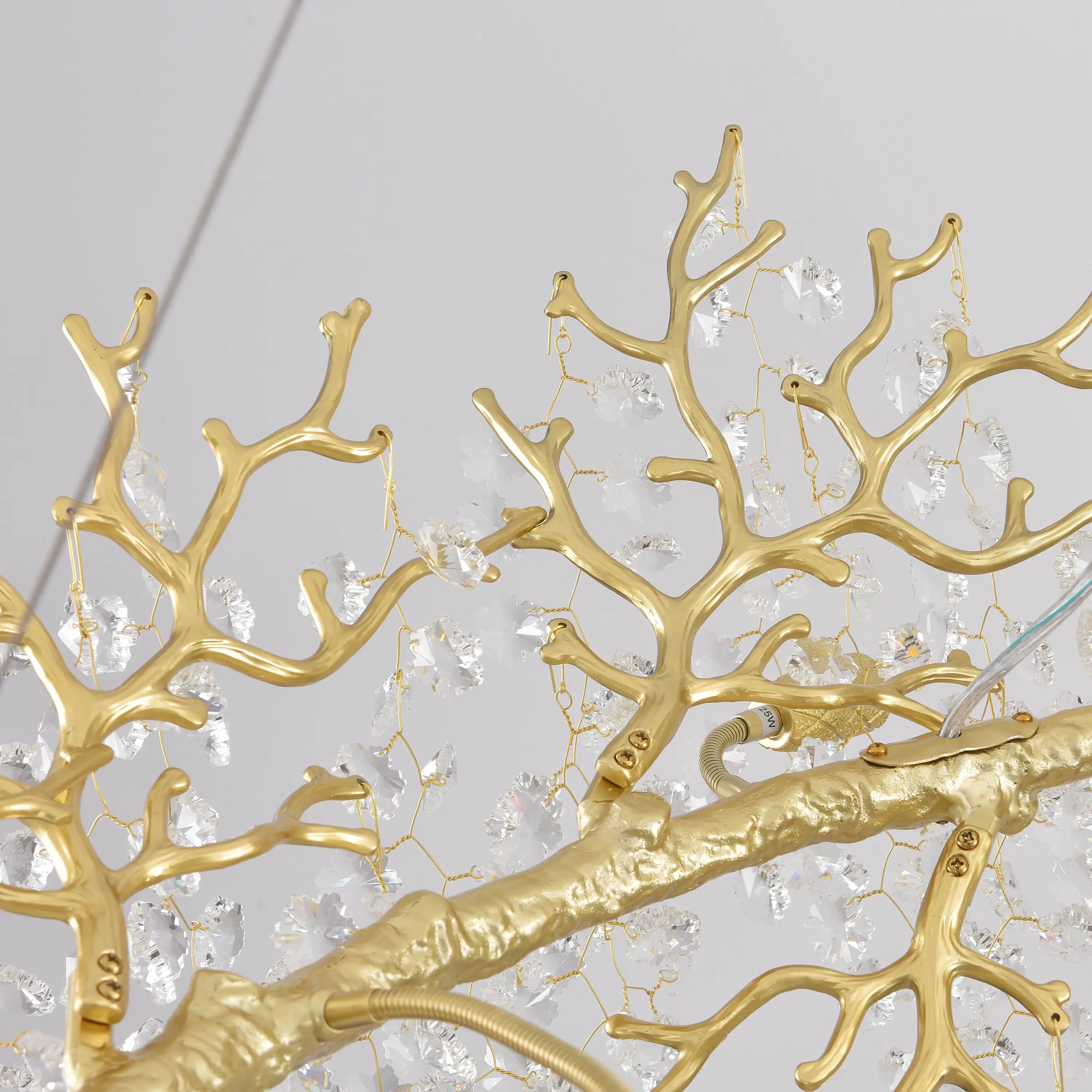 Lustre Branches Crystal Rectangular Chandelier 140cm W