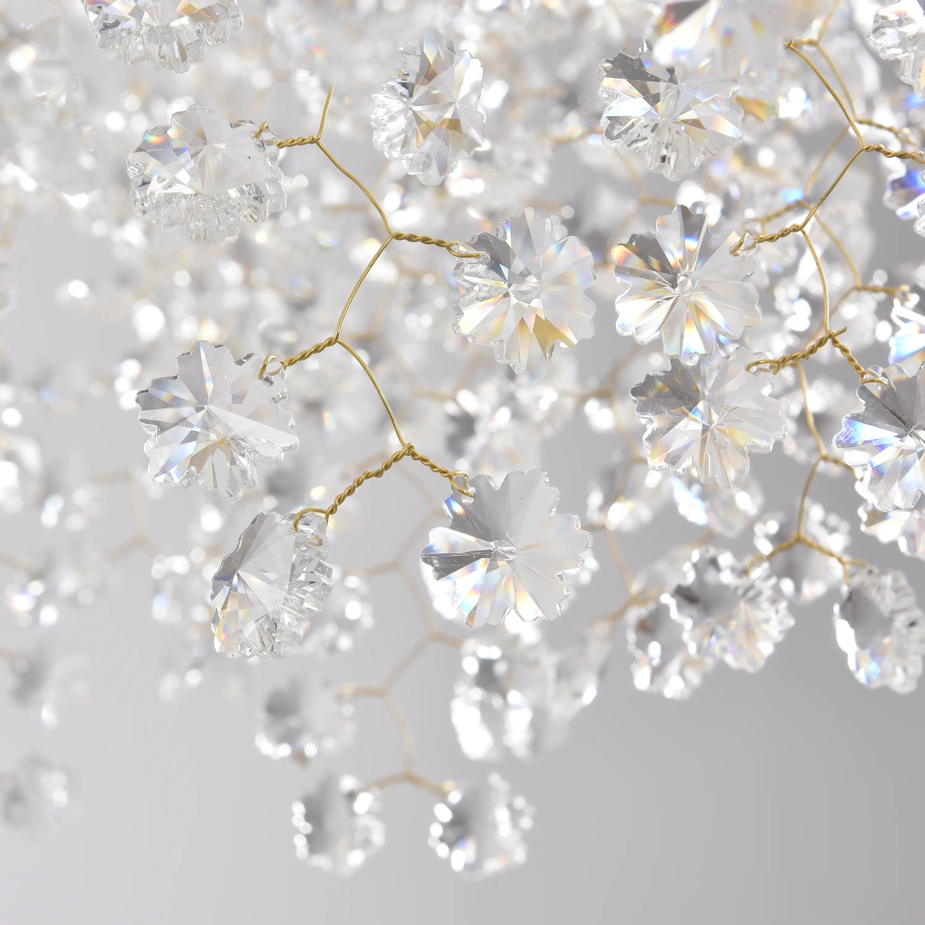 Lustre Branches Crystal Rectangular Chandelier 140cm W