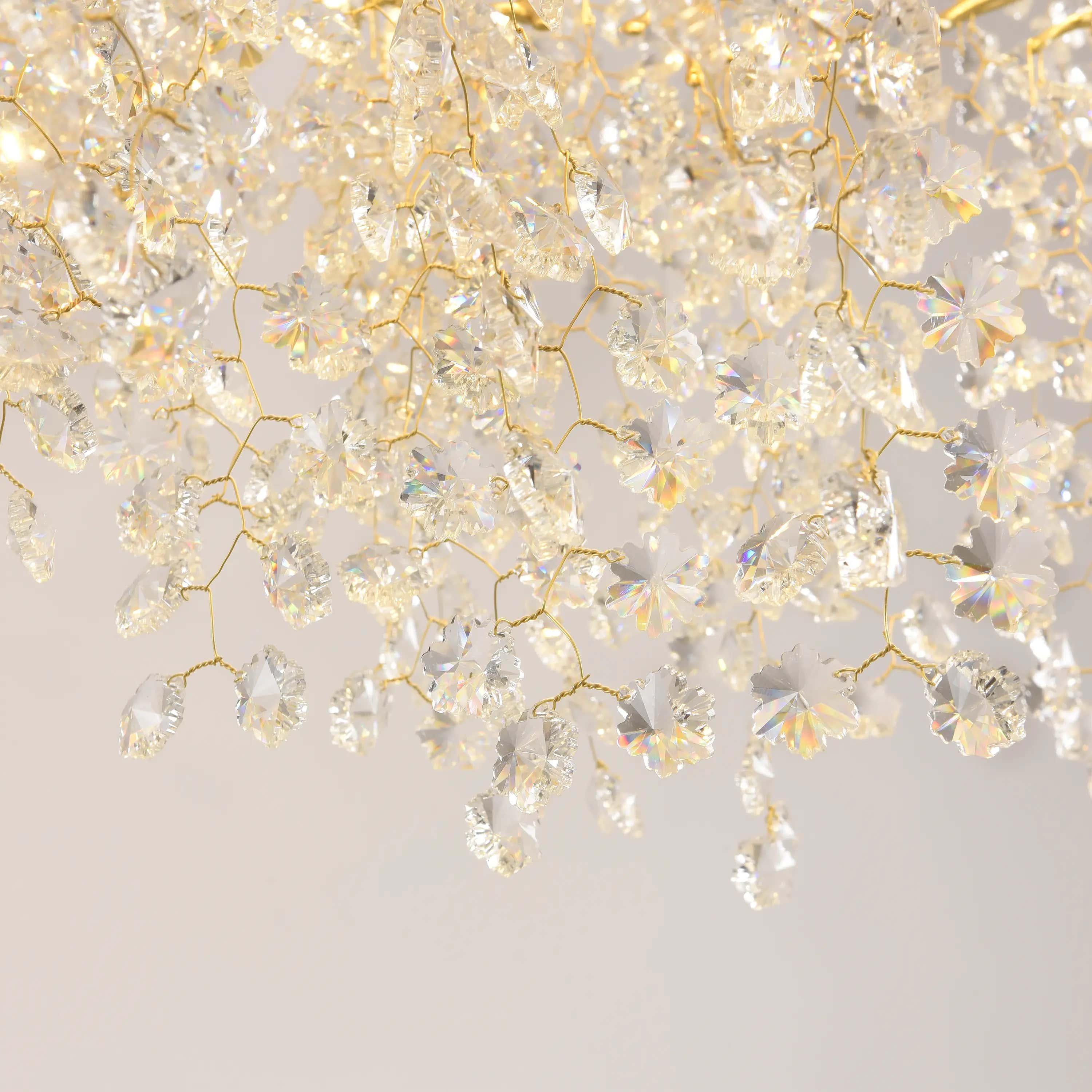 Lustre Branches Crystal Rectangular Chandelier 140cm W