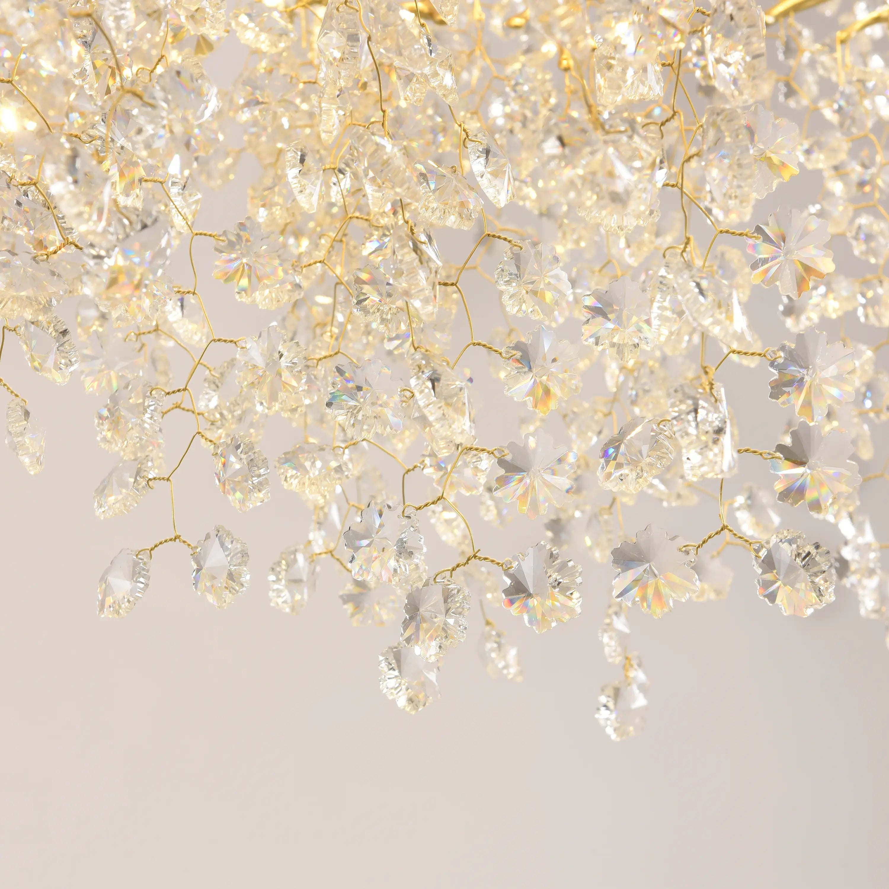 Lustre Branches Crystal Rectangular Chandelier 140cm W