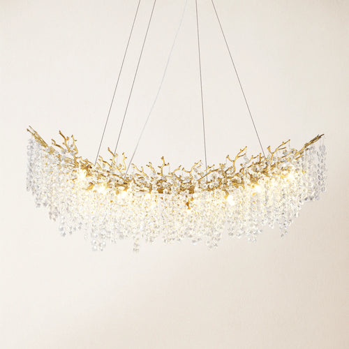 Lustre Branches Crystal Rectangular Chandelier 140cm W
