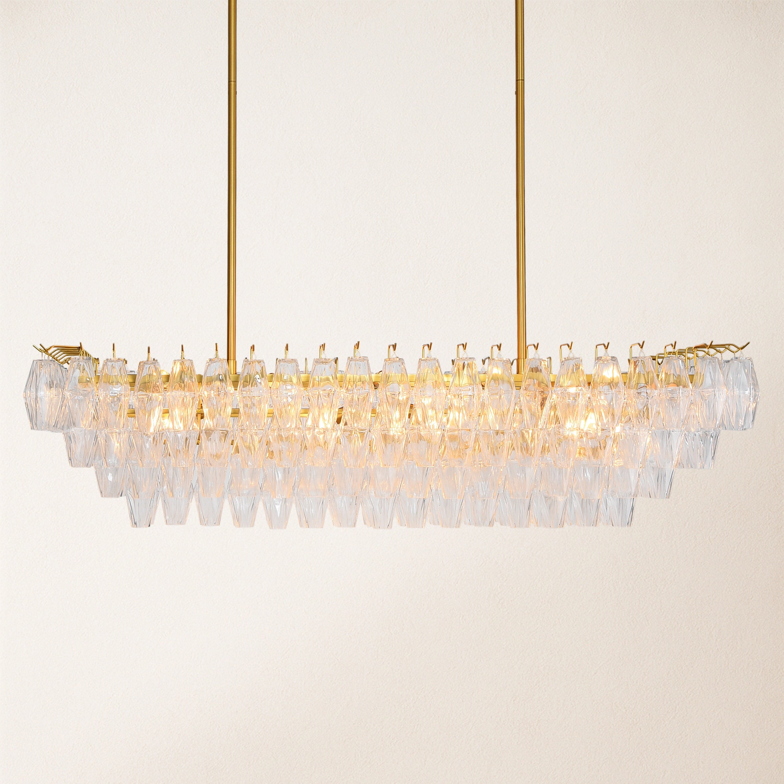 Celestial Drop Glass Crystal Glass Chandelier 137cm W