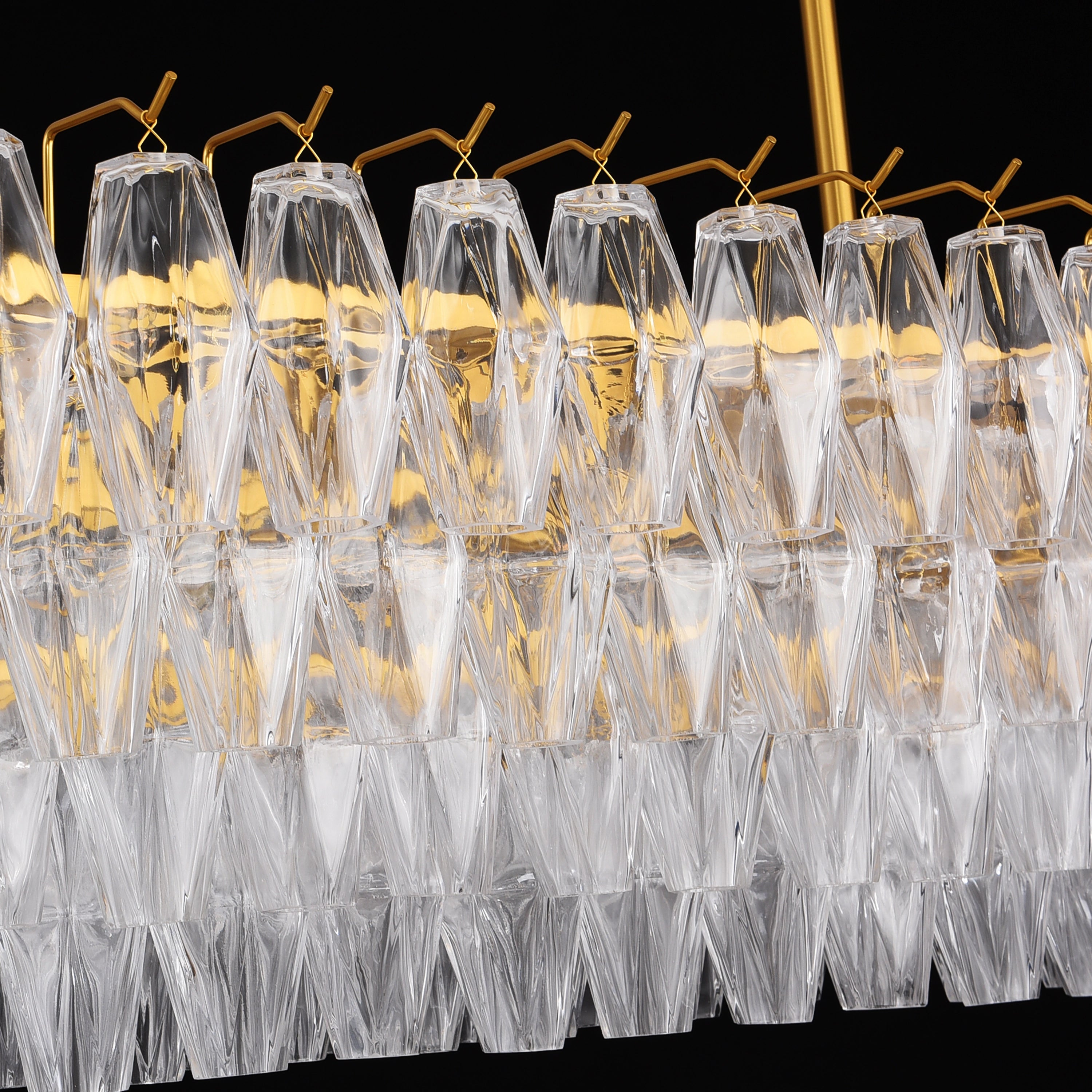 Celestial Drop Glass Crystal Glass Chandelier 137cm W