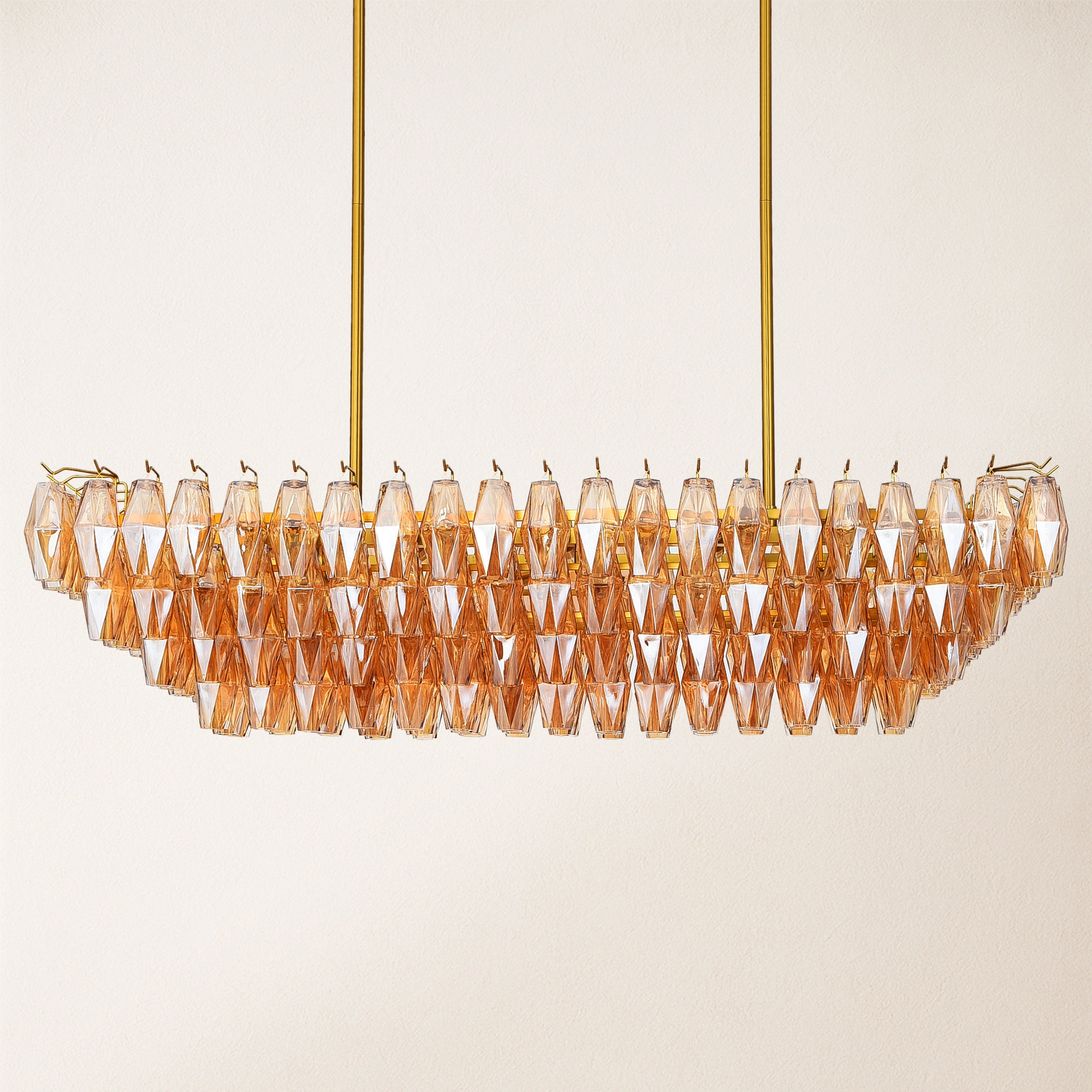 Celestial Drop Glass Crystal Glass Chandelier 137cm W