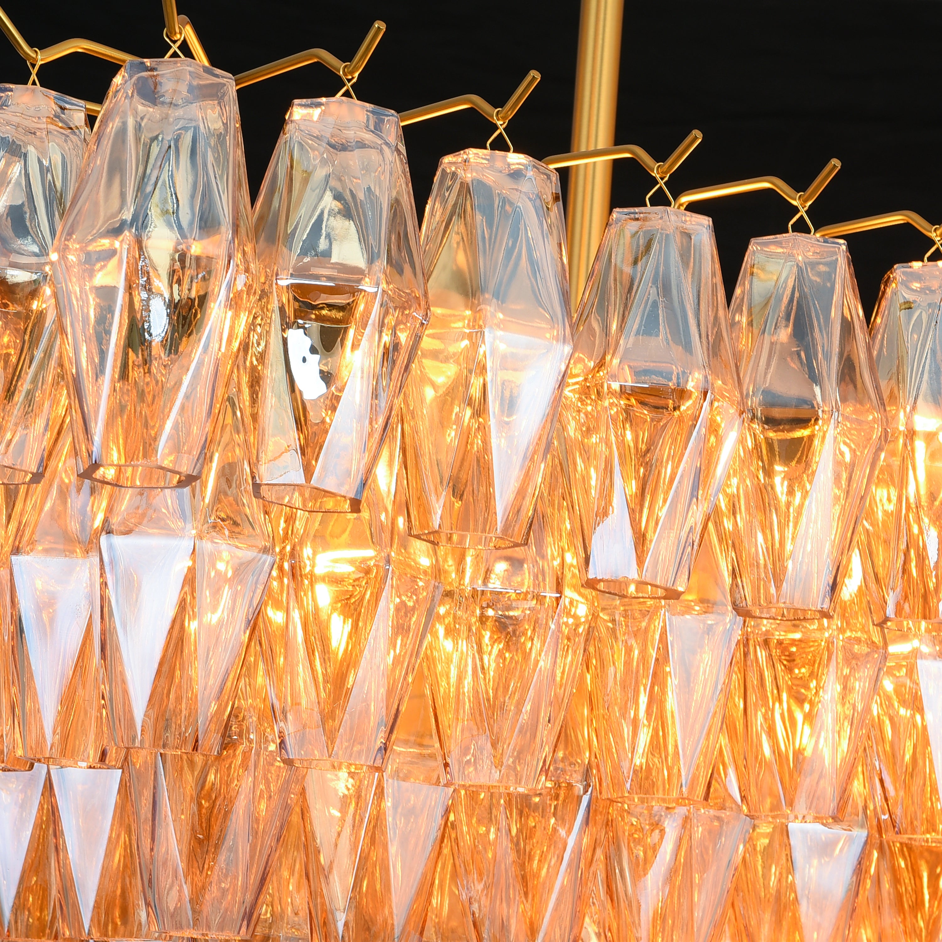 Celestial Drop Glass Crystal Glass Chandelier 137cm W