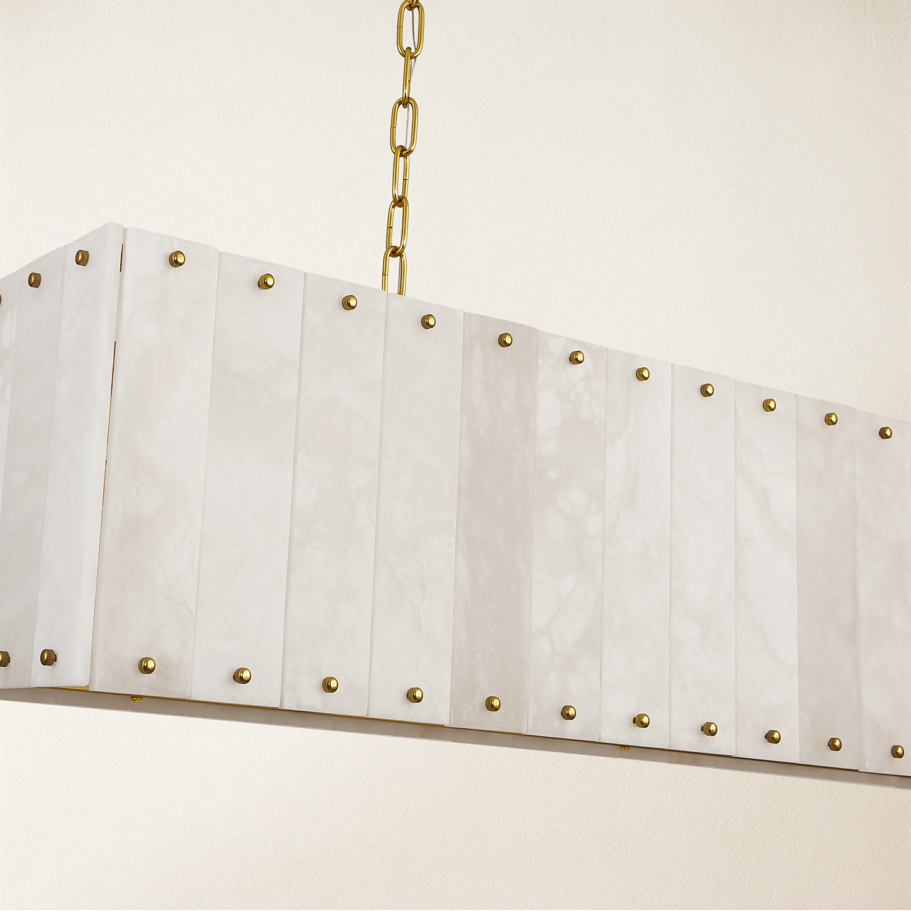 Nivislight Alabaster Rectangular Chandelier 140cm