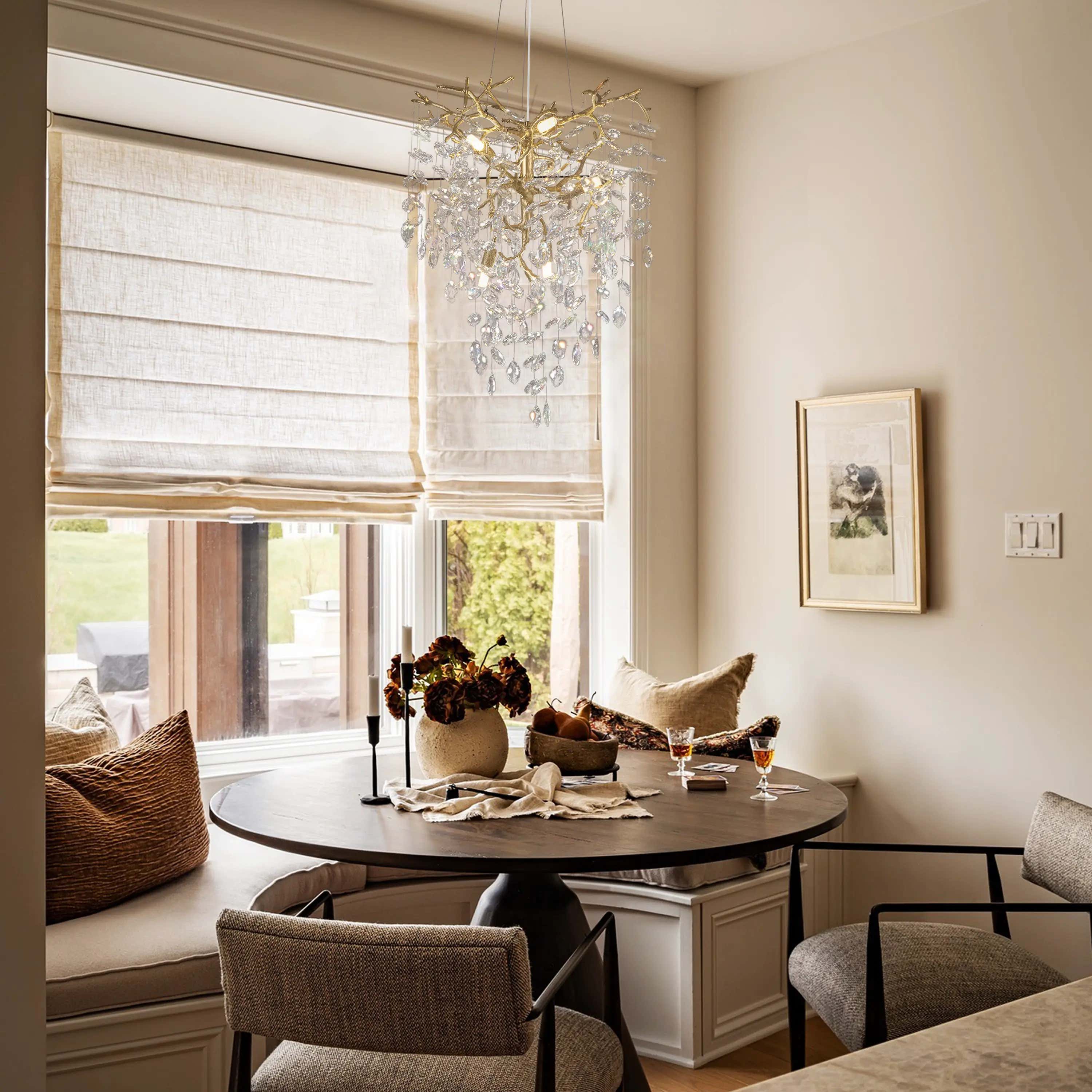 Frostleaf Crystal Grand Cascade Branches Chandelier 53cm D