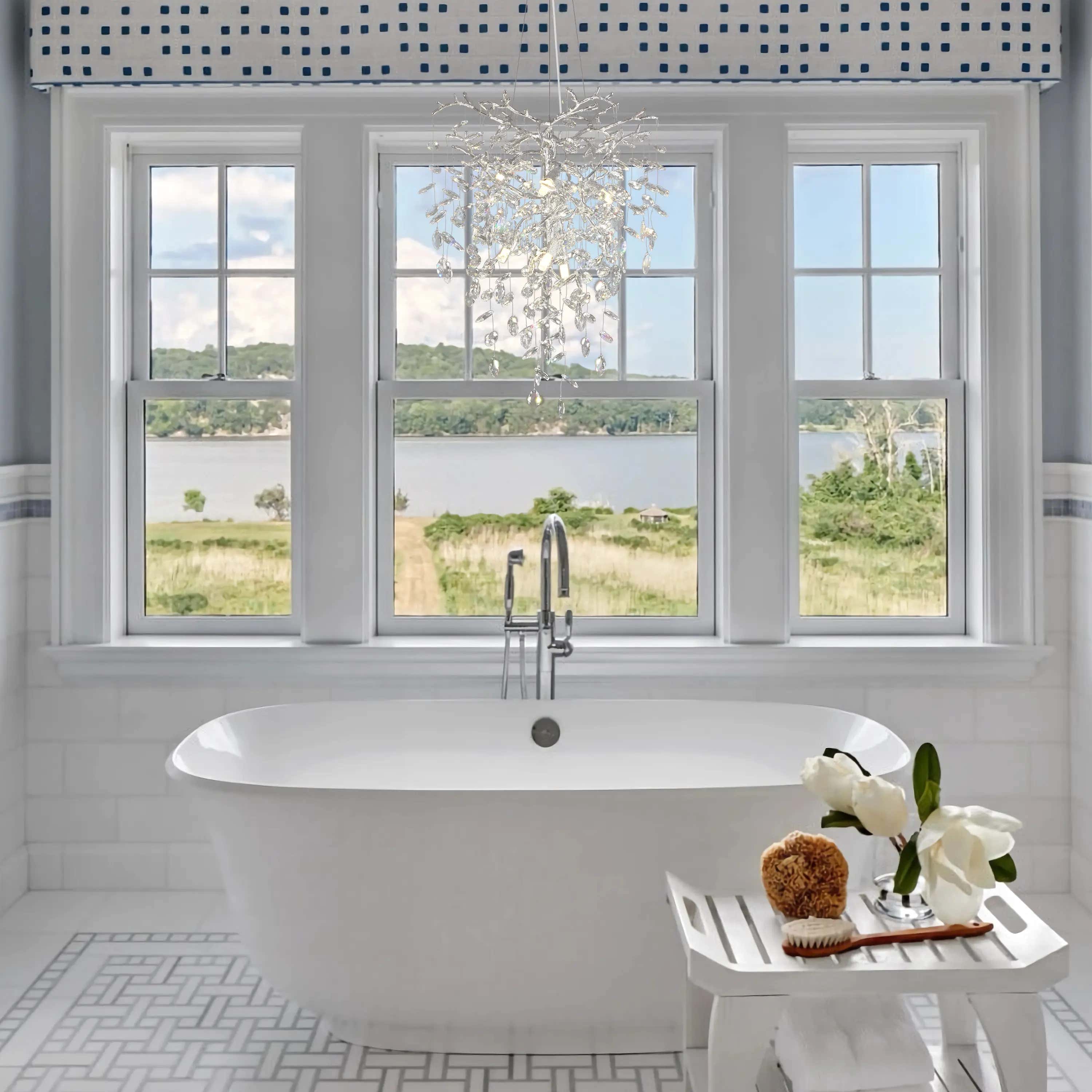 Frostleaf Crystal Grand Cascade Branches Chandelier 53cm D