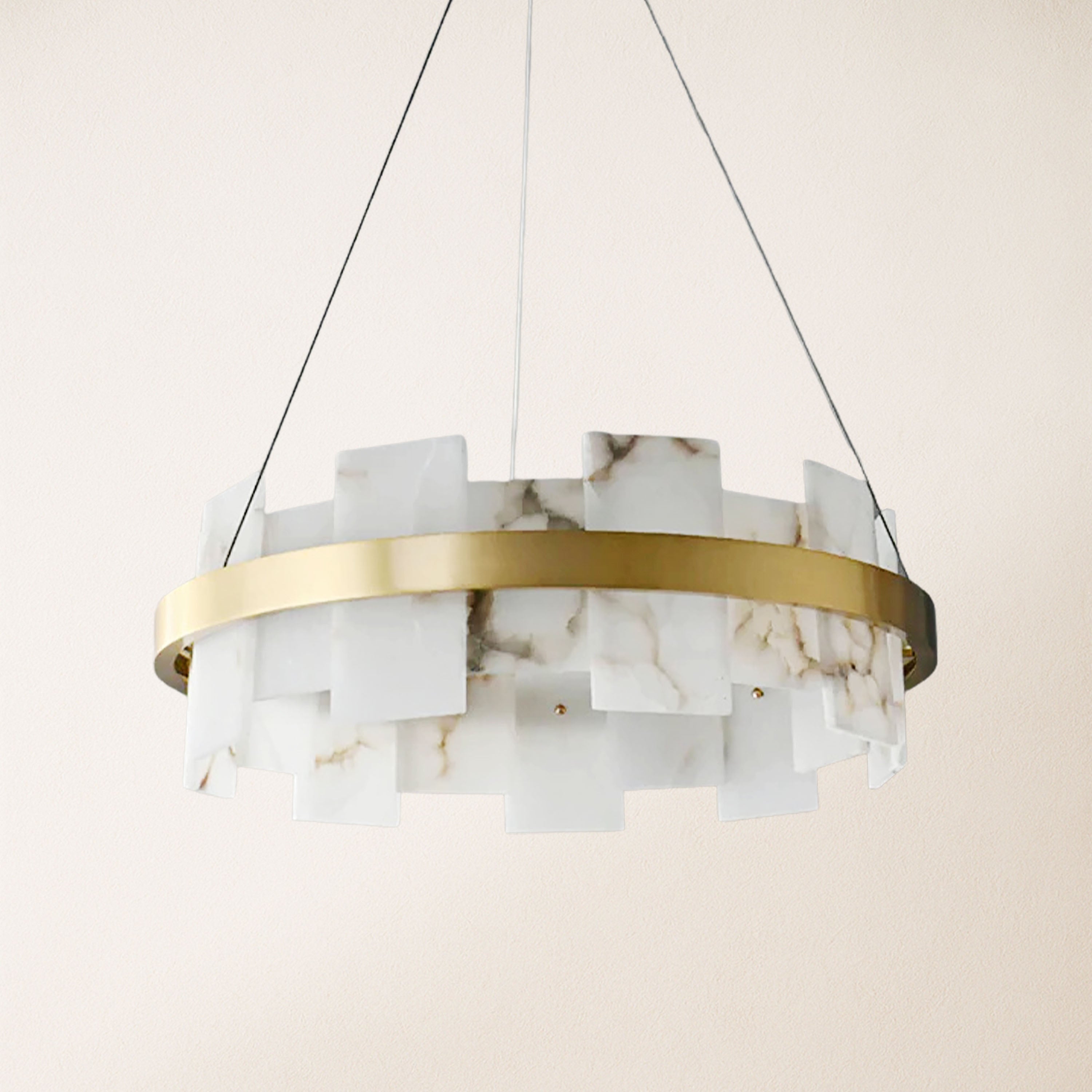 Calia Halo Alabaster Round Chandelier