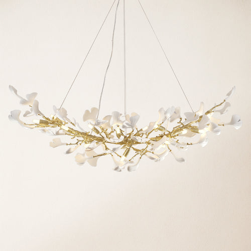 Twilight Branches Ceramic Glow Rectangular Chandelier 140cm L