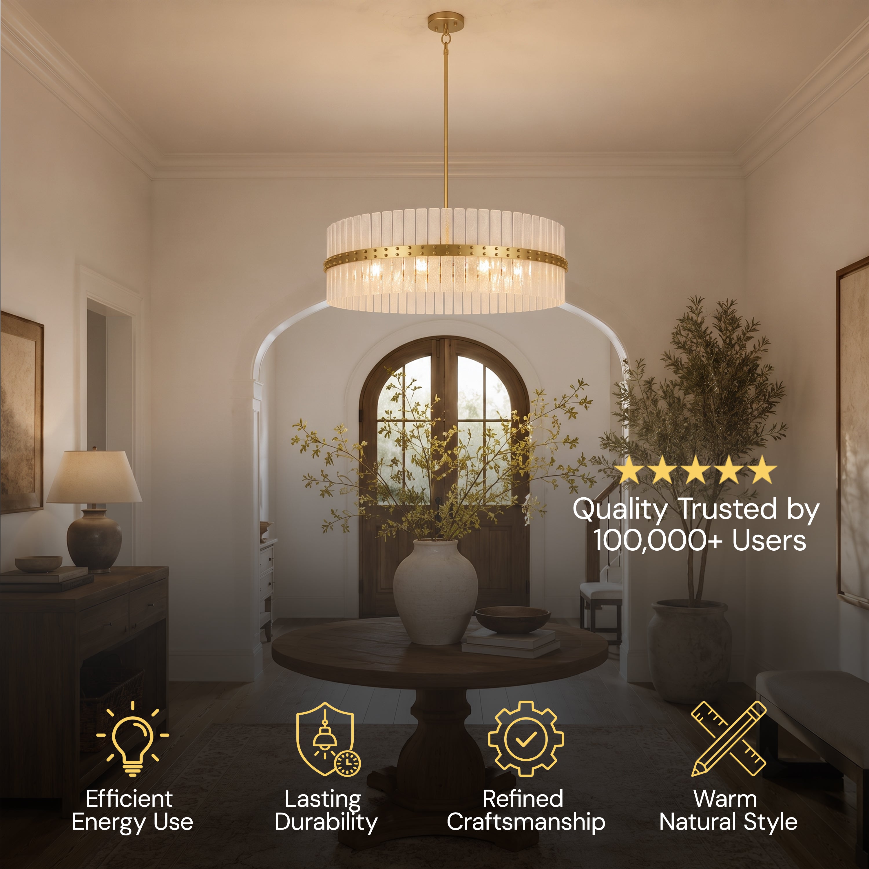 Mariselle Bubble Glass Round Chandelier 40"D