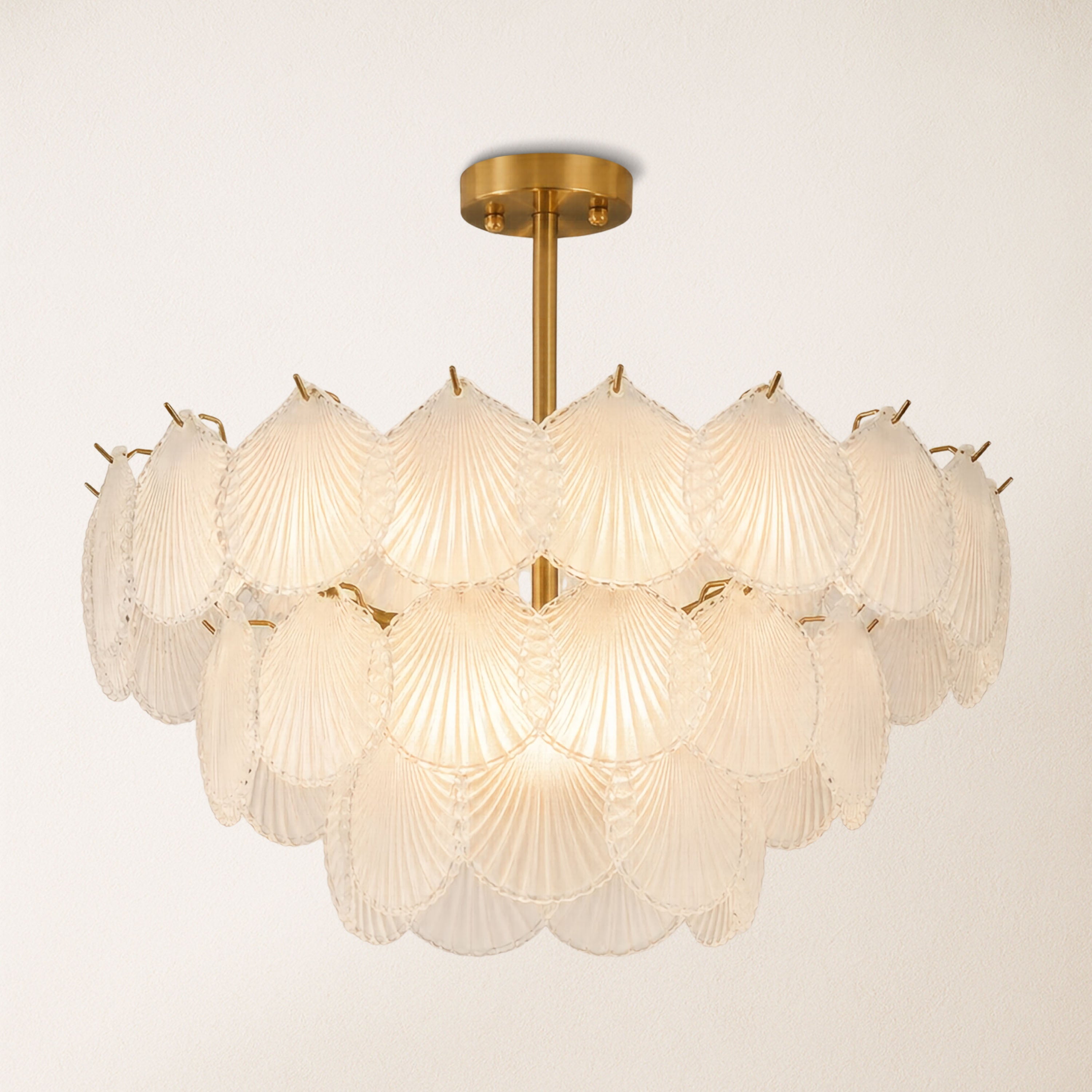 Marivelle Luxury Shell Glass Chandelier