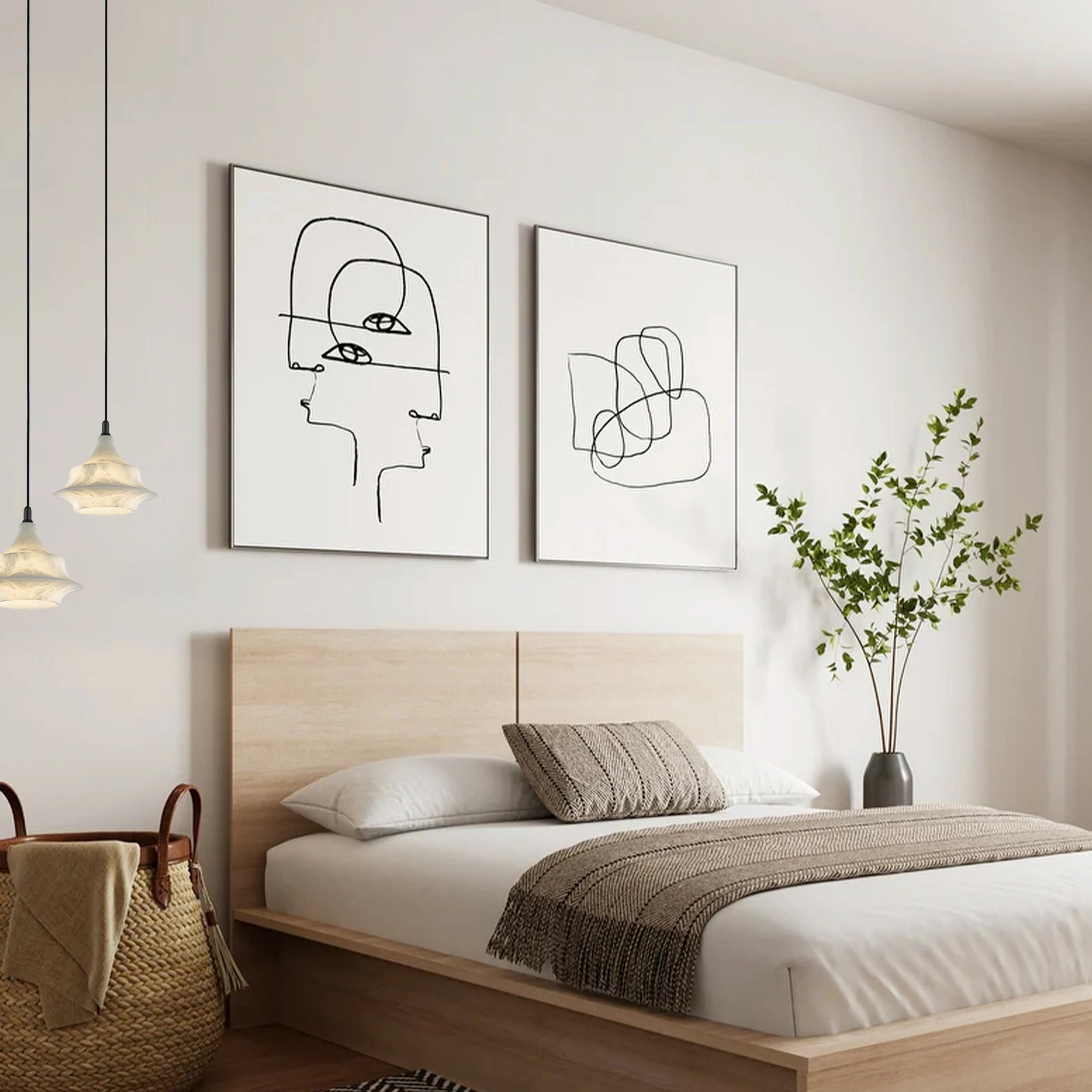 Bloom Alabaster Gleam Pendant 18cm D