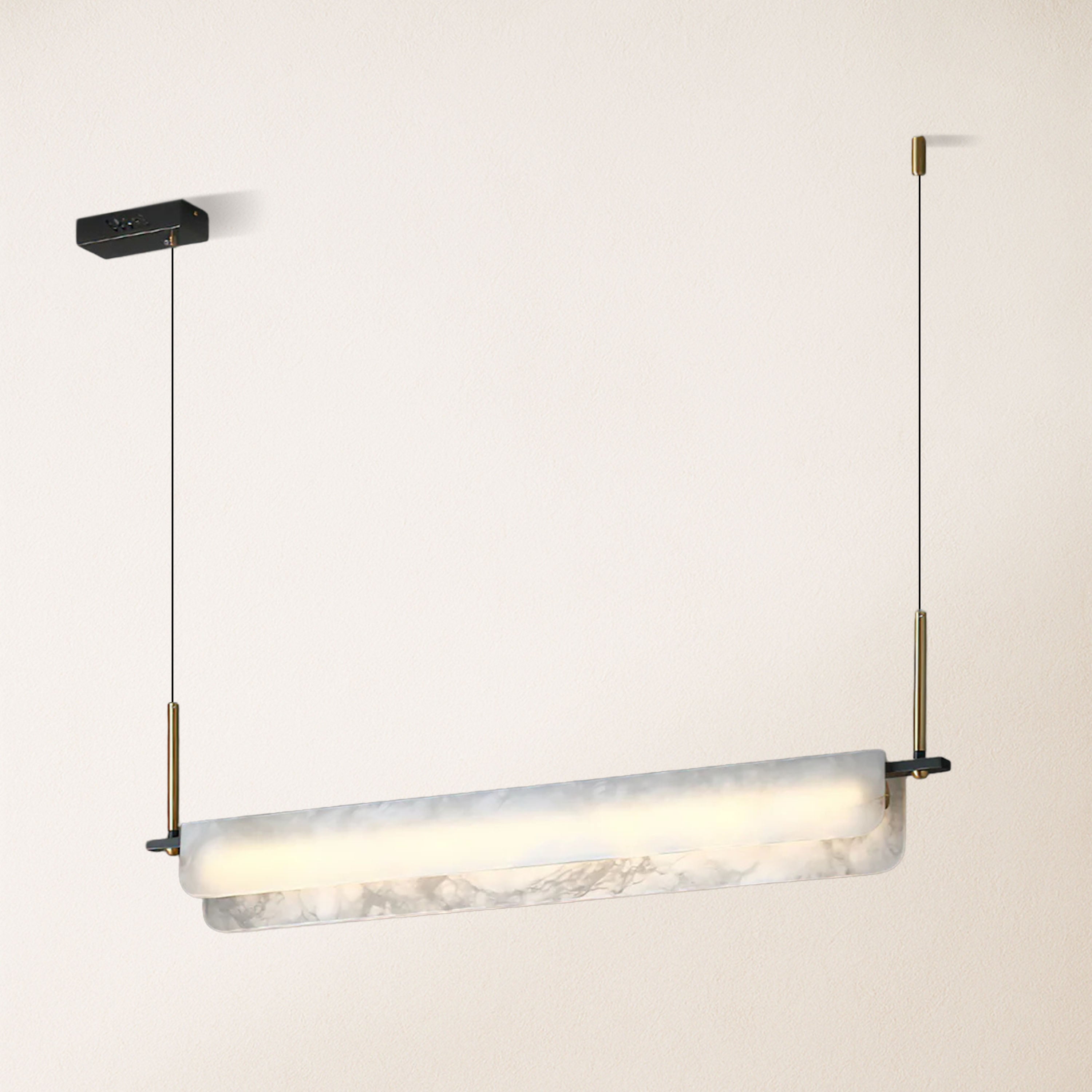 Seranova Alabaster Dining Linear Chandelier