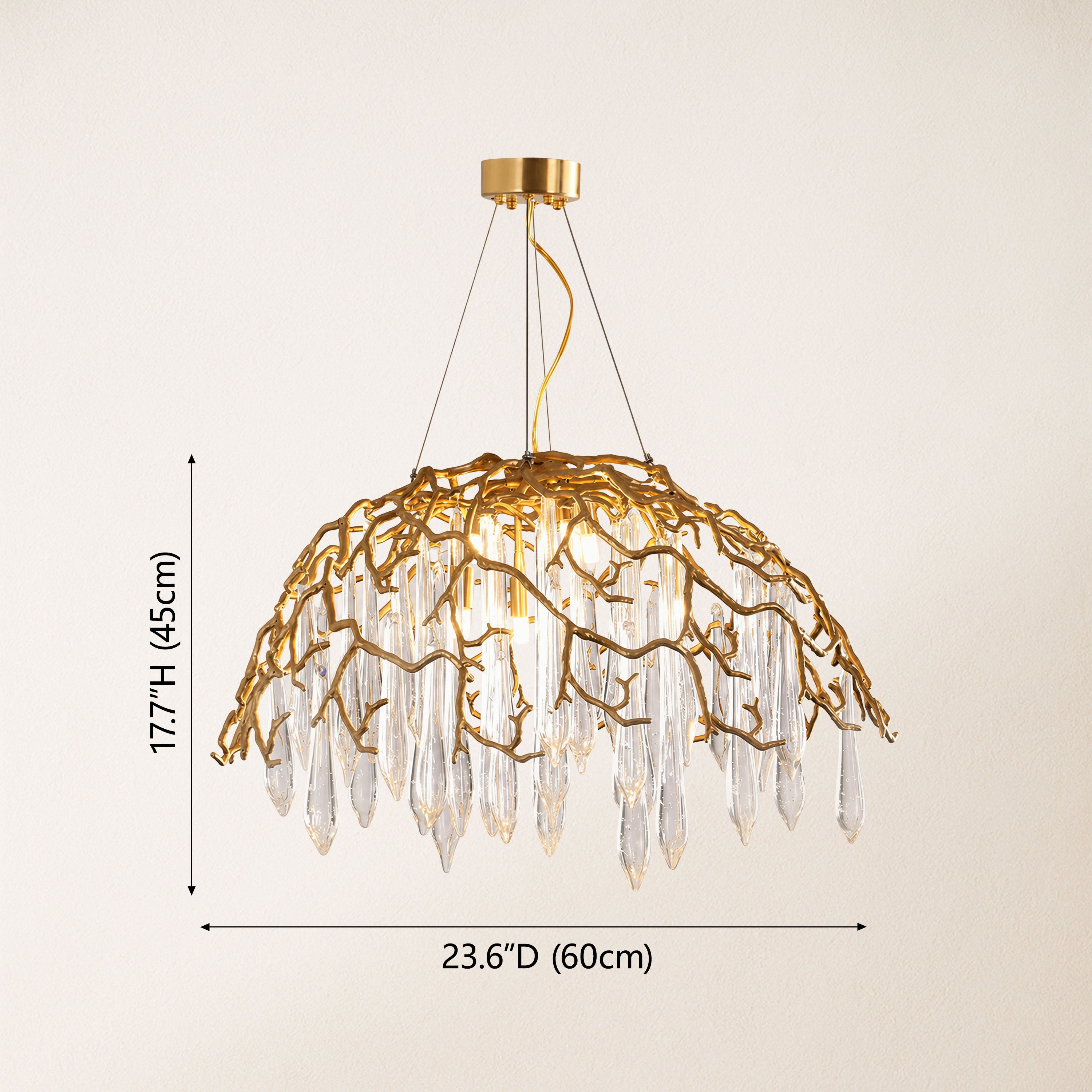 Aurevia Dome Glass Chandelier
