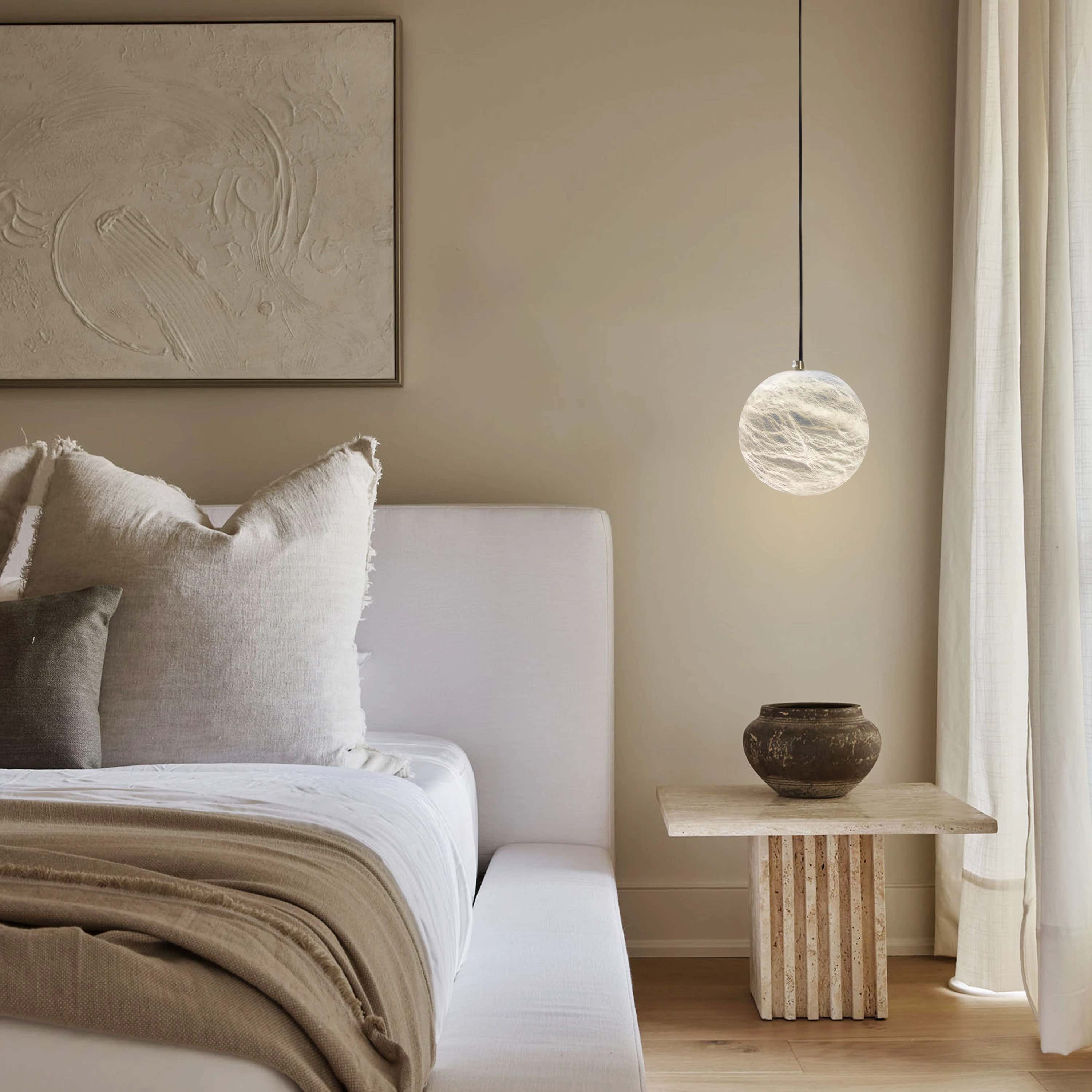 Nami Alabaster Global Ball Pendant Light 15cm D