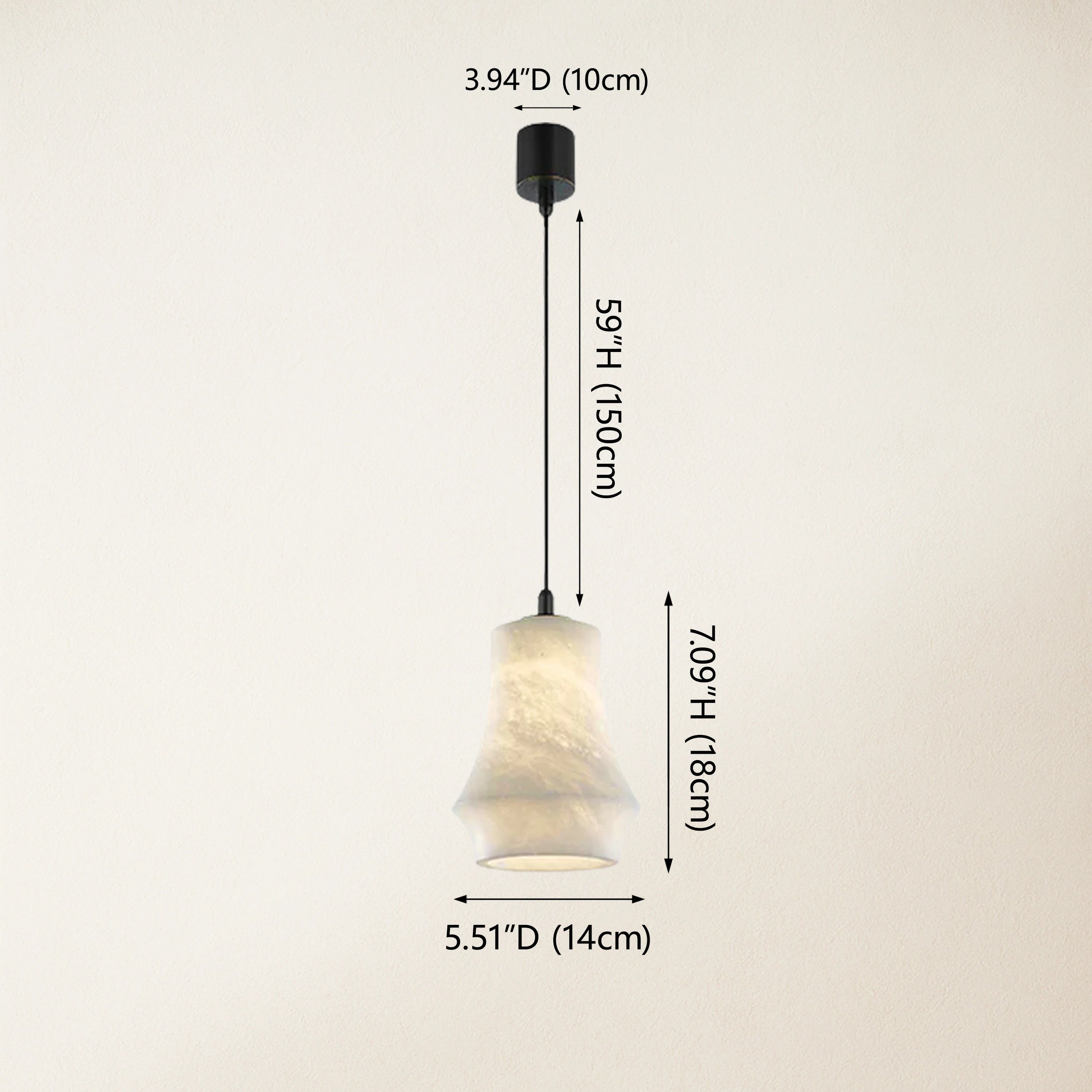 Bloom Alabaster Trio Pendant 18cm H