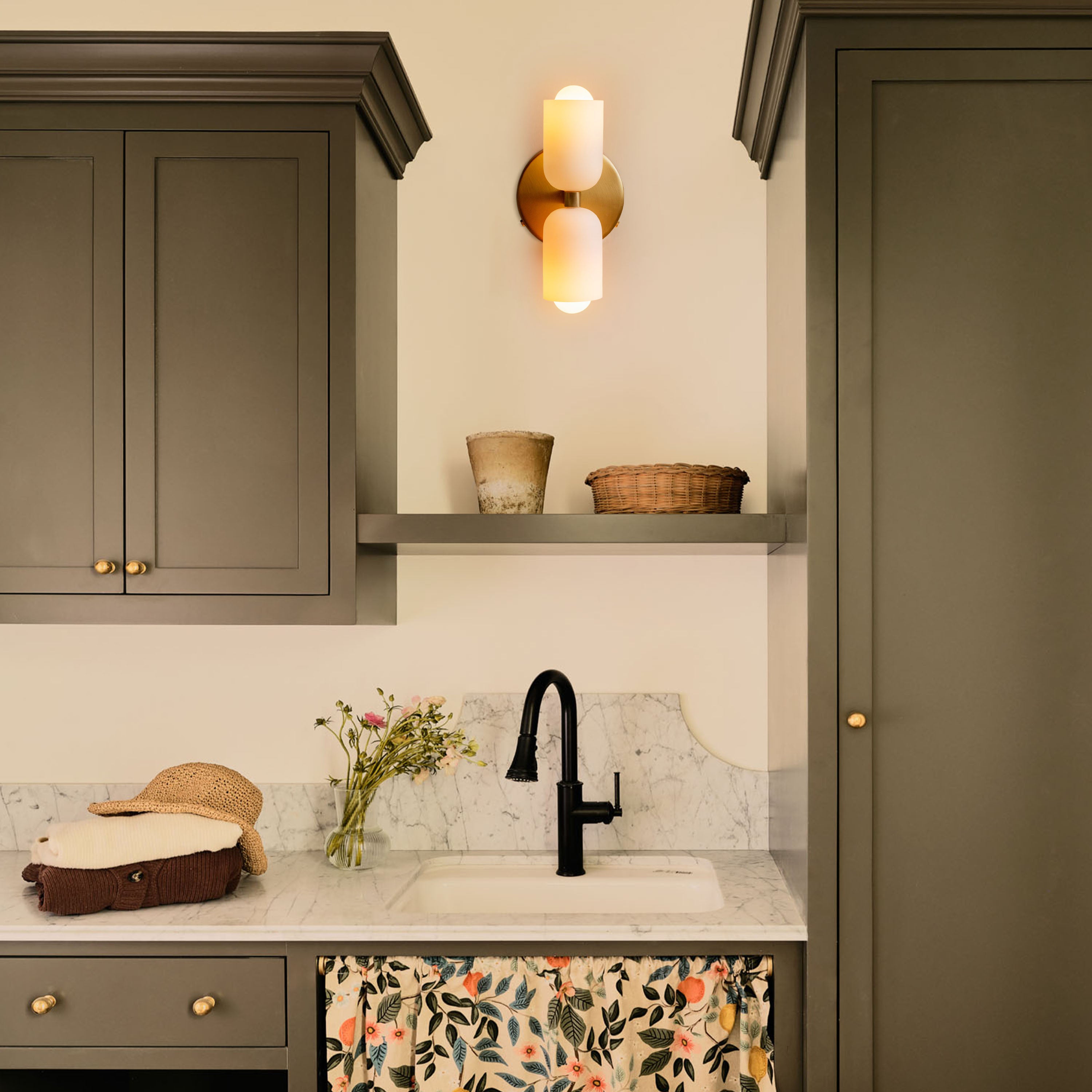 Caleb Glass Wall Sconce 12 cm W