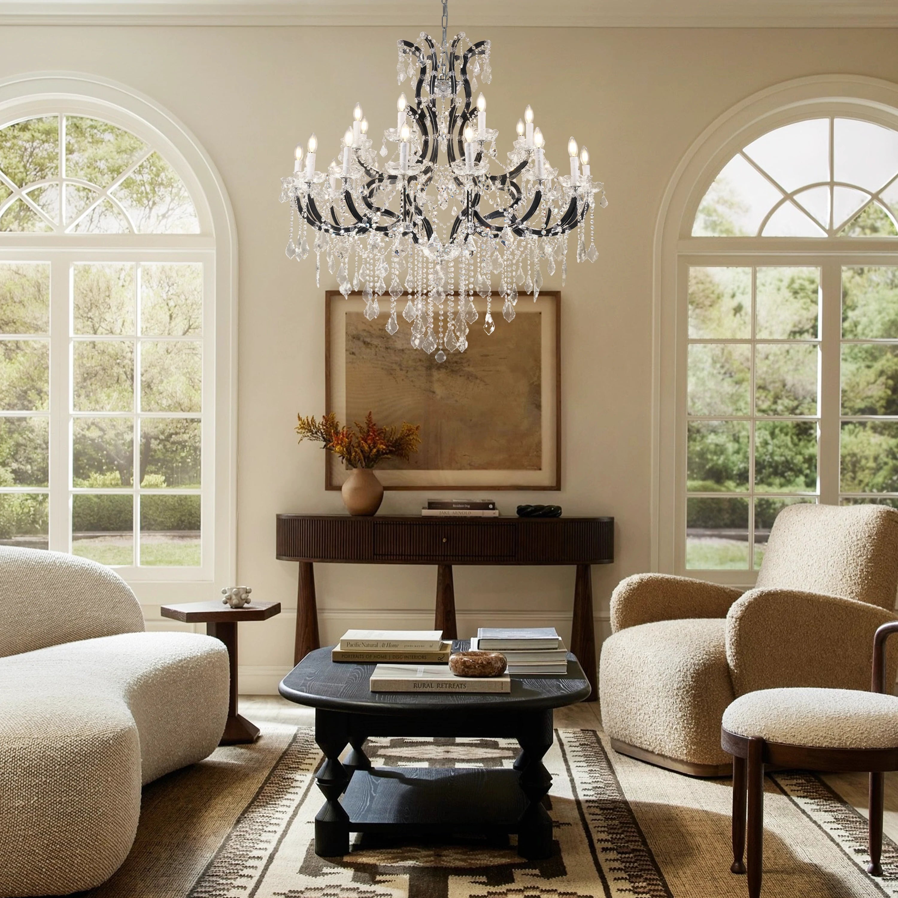 Roco Crystal Classical Round Chandelier 122cm D