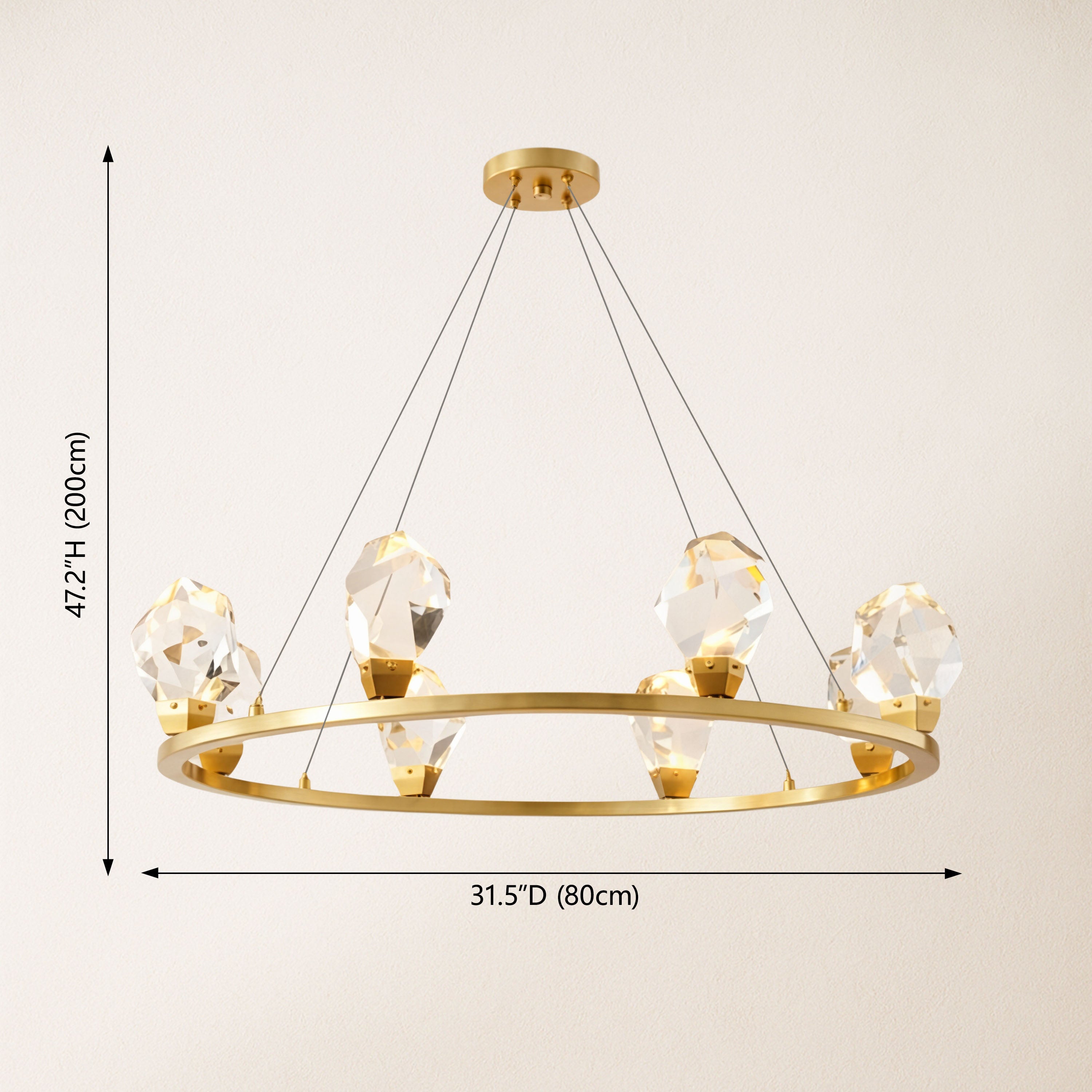 Aurelium Halo Crystal Round Chandelier