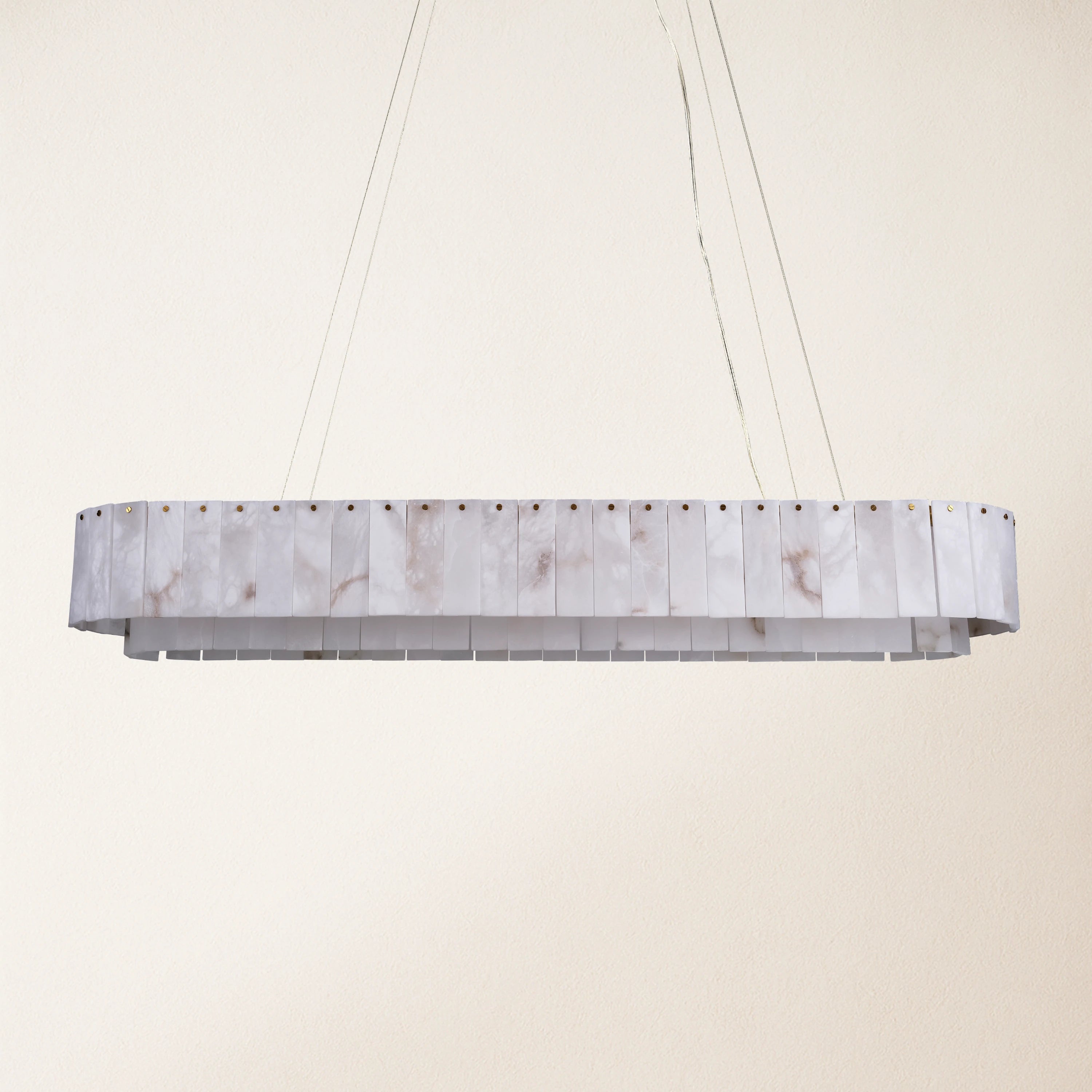 Sawyer Alabaster Rectangle Chandelier 137cm L