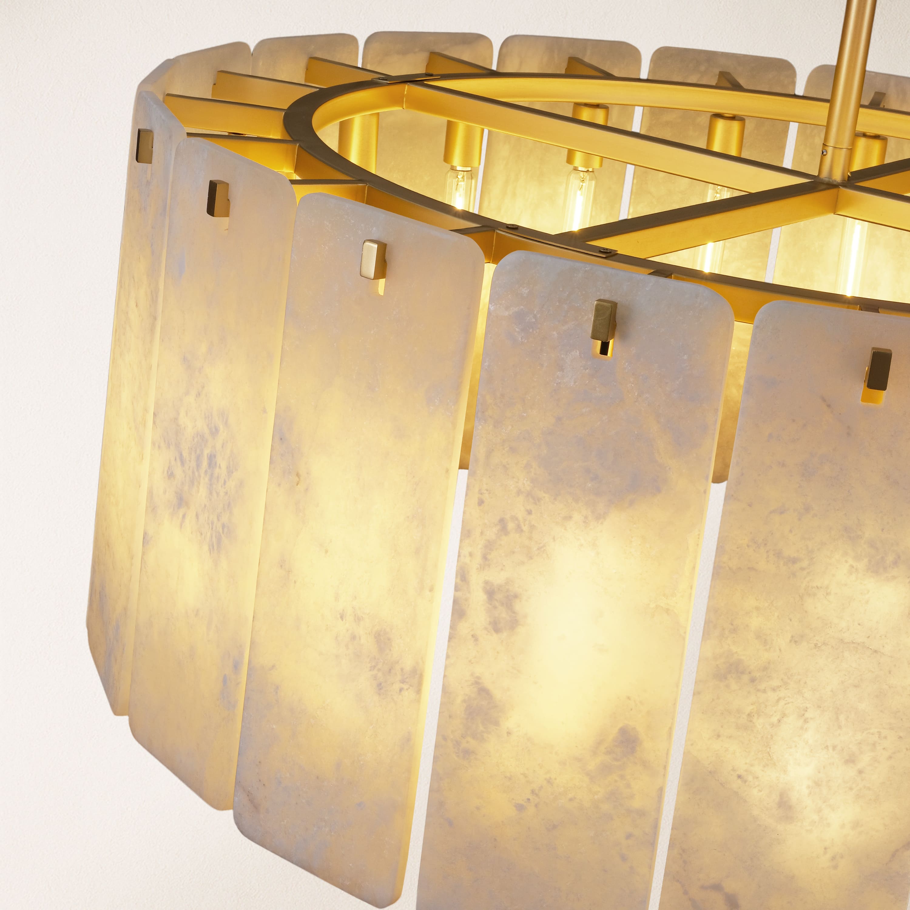 Lunara Alabaster Round Chandelier 91 cm W
