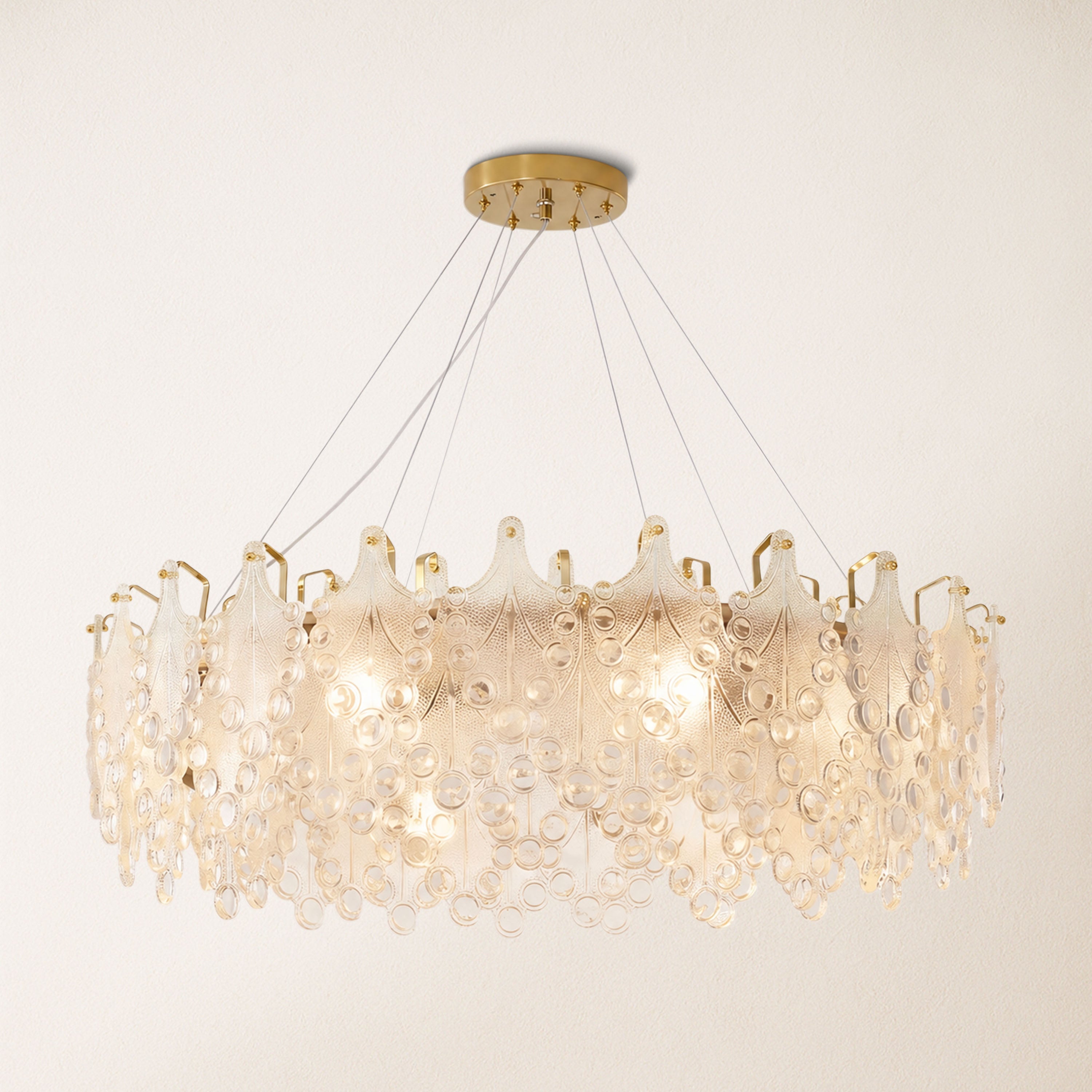 Veliora Layered Glass Chandelier