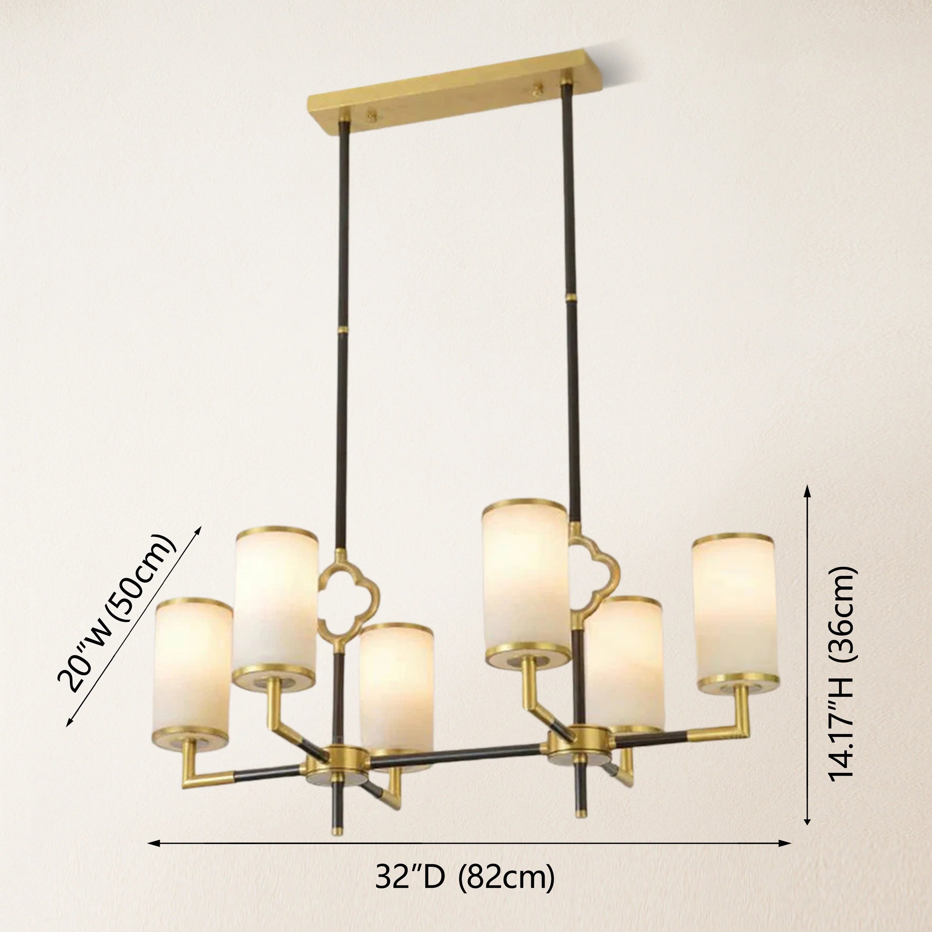 Moral Multi-layer Branda Alabaster Round chandelier 81cm L