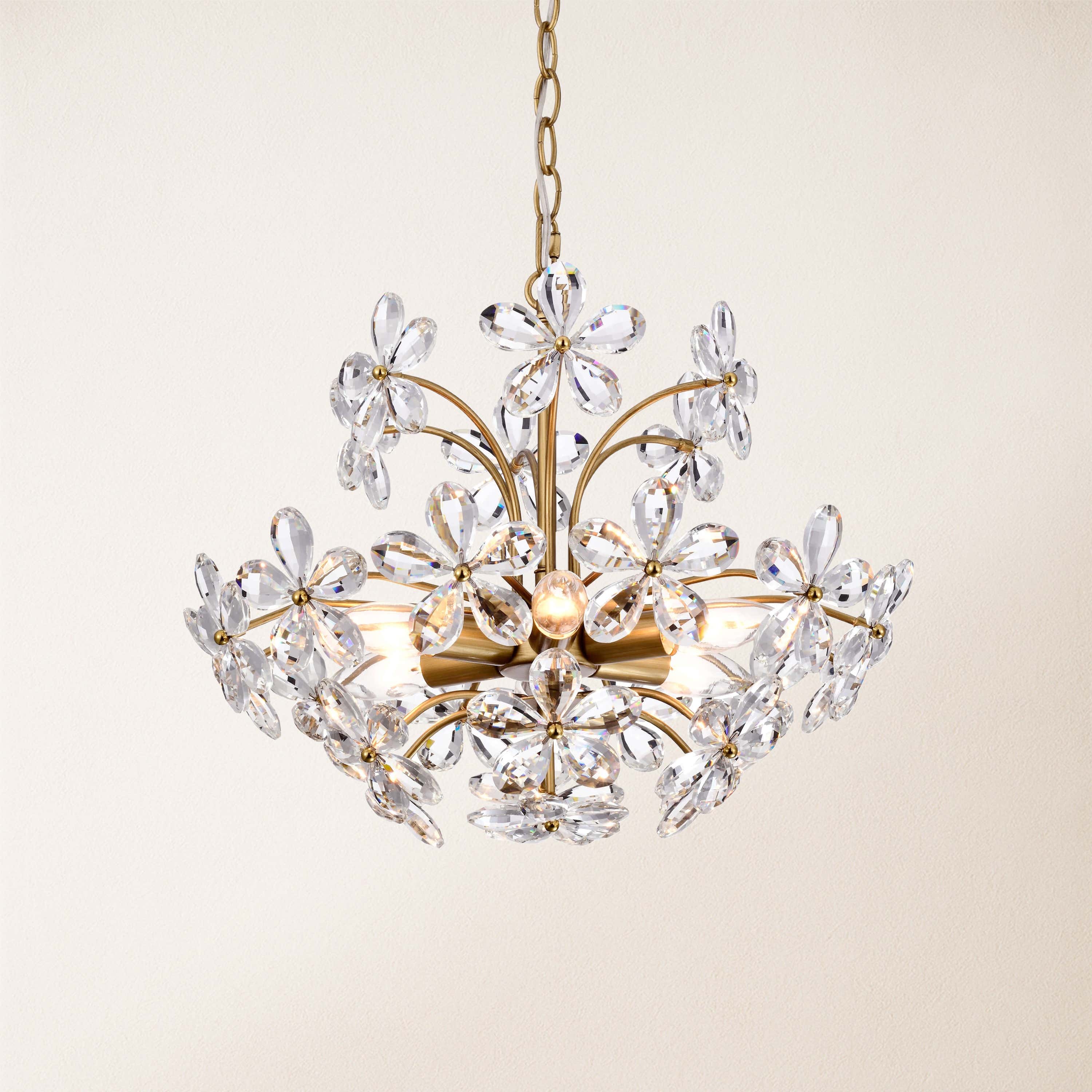 Liora Crystal Bloom Round Chandelier