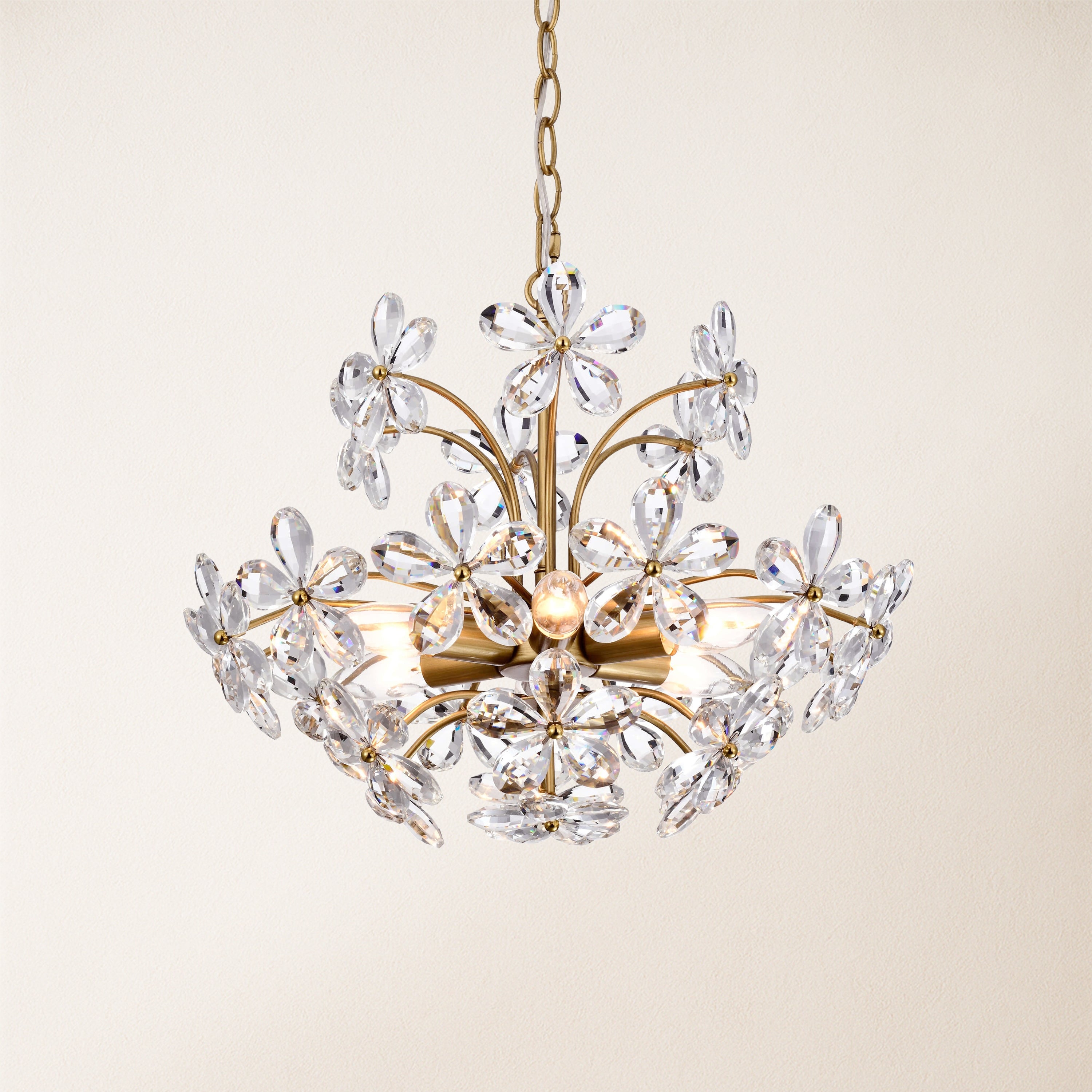 Liora Crystal Bloom Round Chandelier