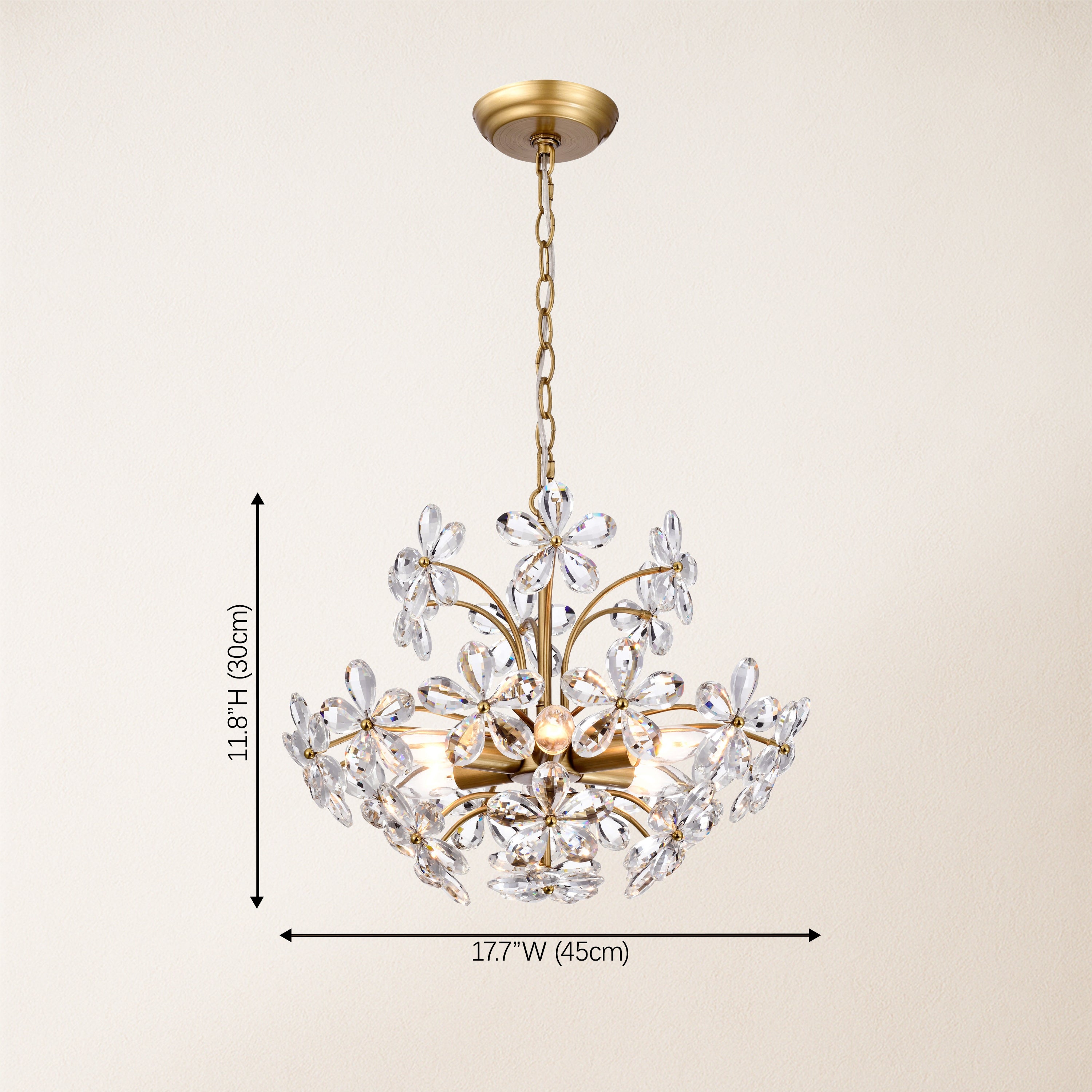 Liora Crystal Bloom Round Chandelier