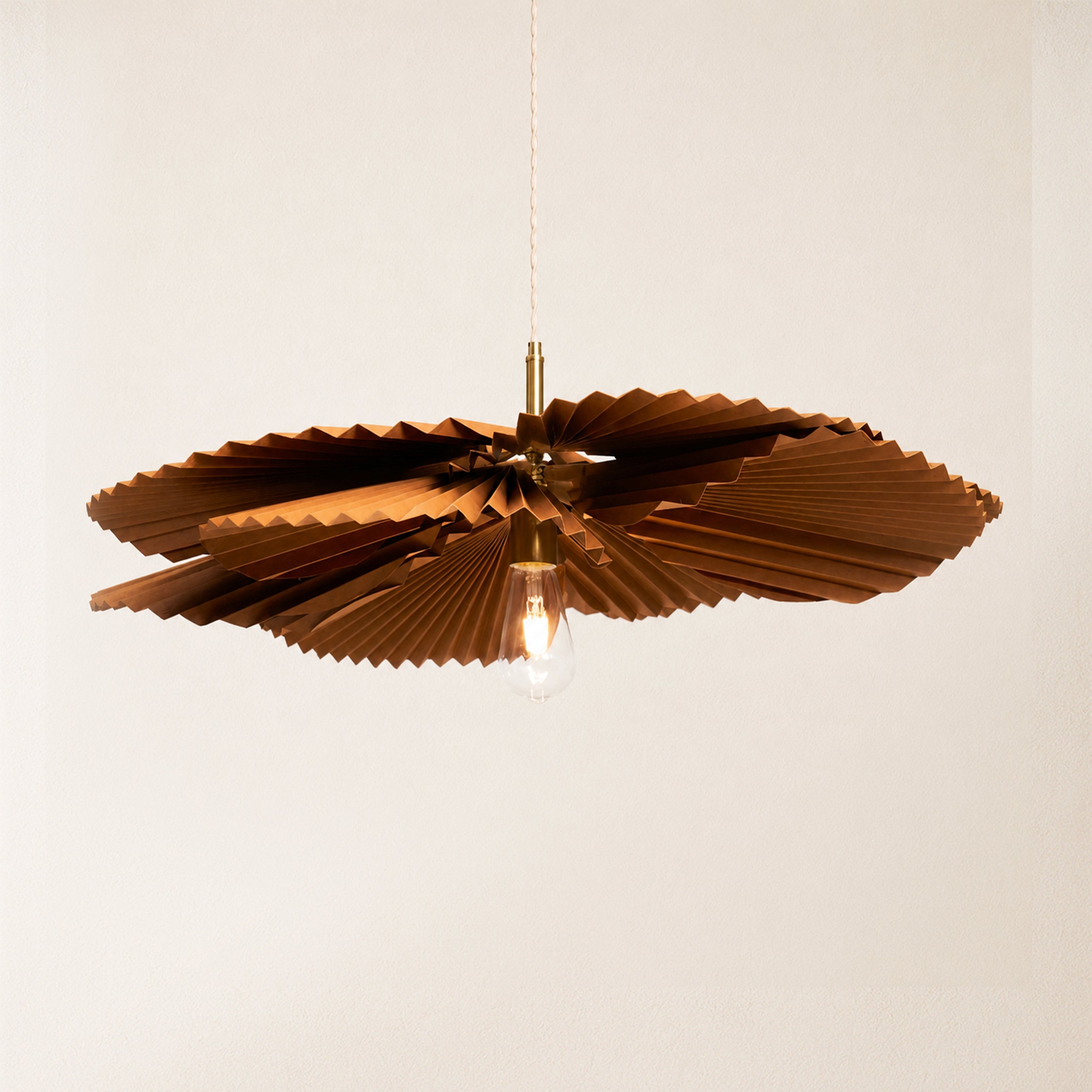 Calanthe Pleated Lotus Pendant Light
