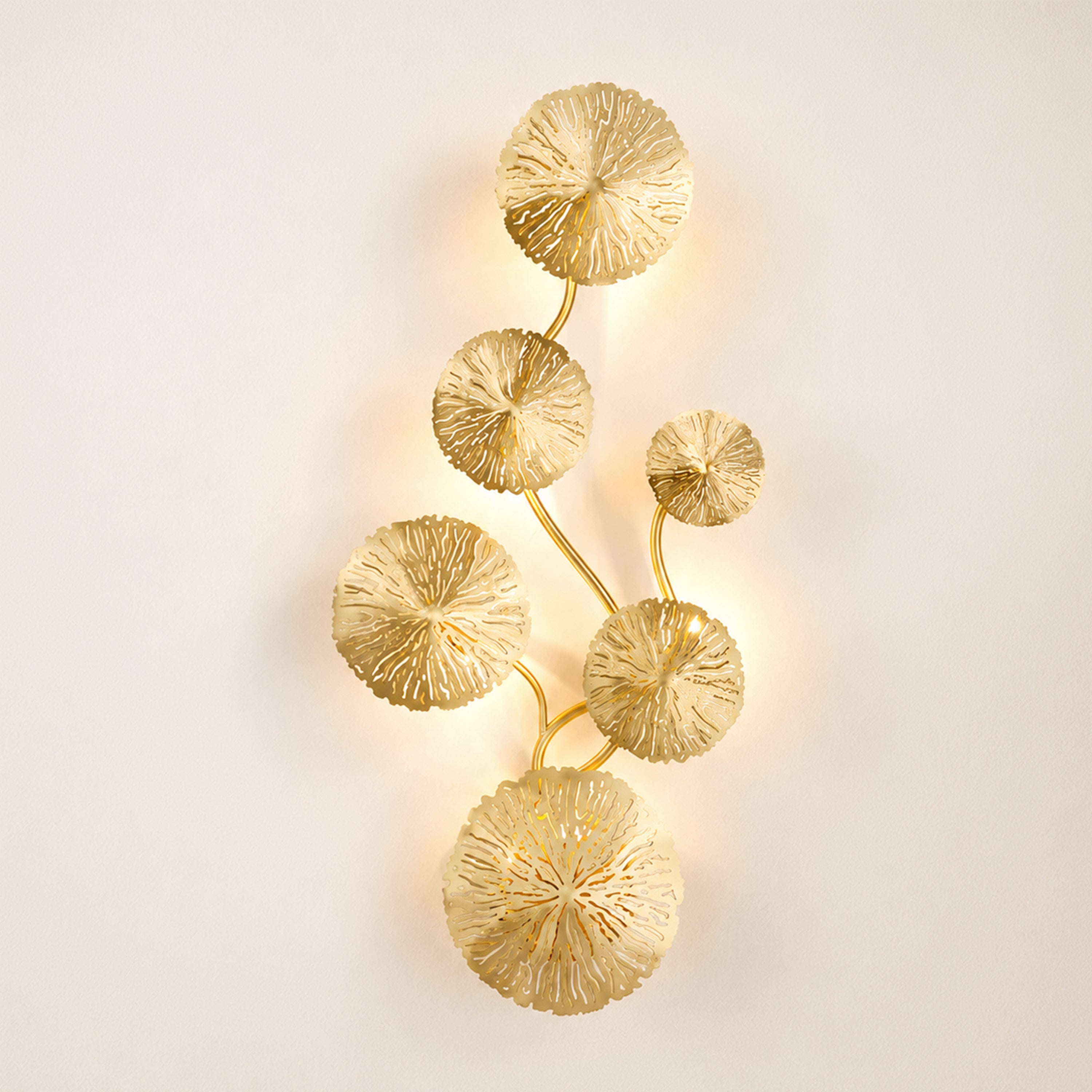 Sylira Metal Lotus Leaf Wall Sconce