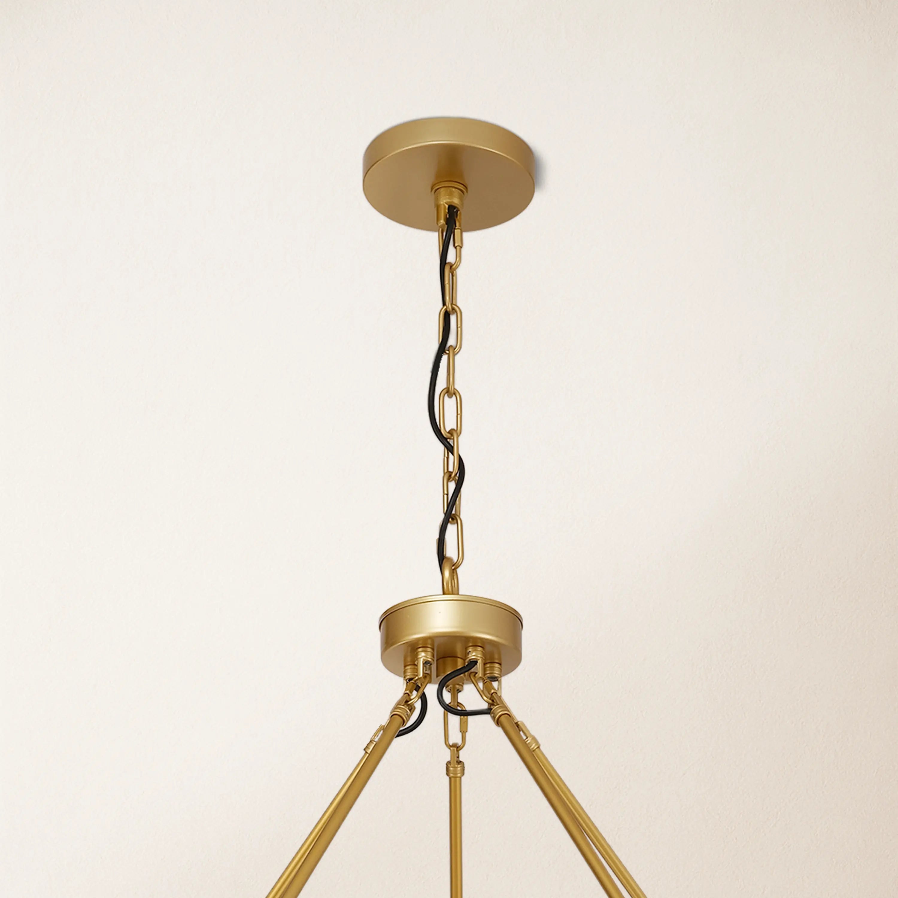 Cylora Glass Tube 2-Tier Round Chandelier 152cm
